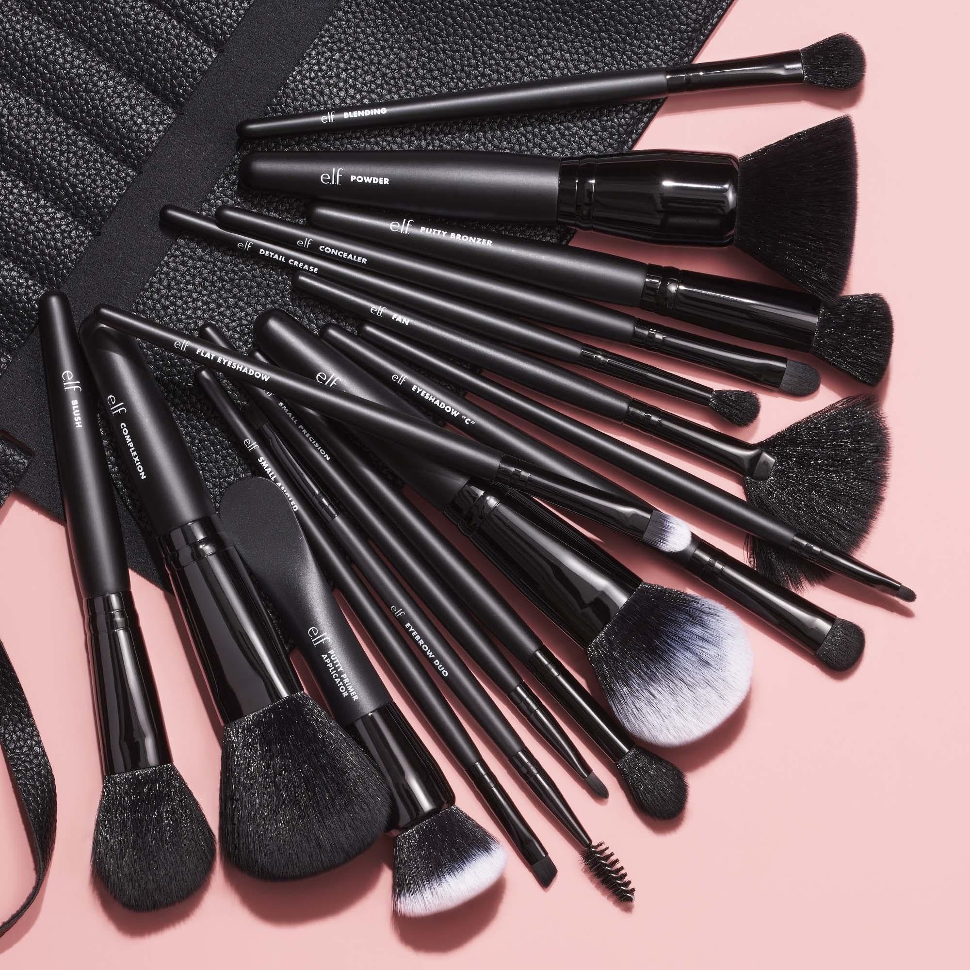 e.l.f. Ultimate Makeup Brush Set & Travel Roll, 17-Piece Brush Kit, Brushes For Eyeshadow, Foundation, Powder, Concealer & more, Vegan & Cruelty-Free: e.l.f. Ultimate Makeup Brush Set & Travel Roll, 17-Piece Brush Kit, Brushes For Eyeshadow, Foundation, Powder, Concealer & more, Vegan & Cruelty-Free