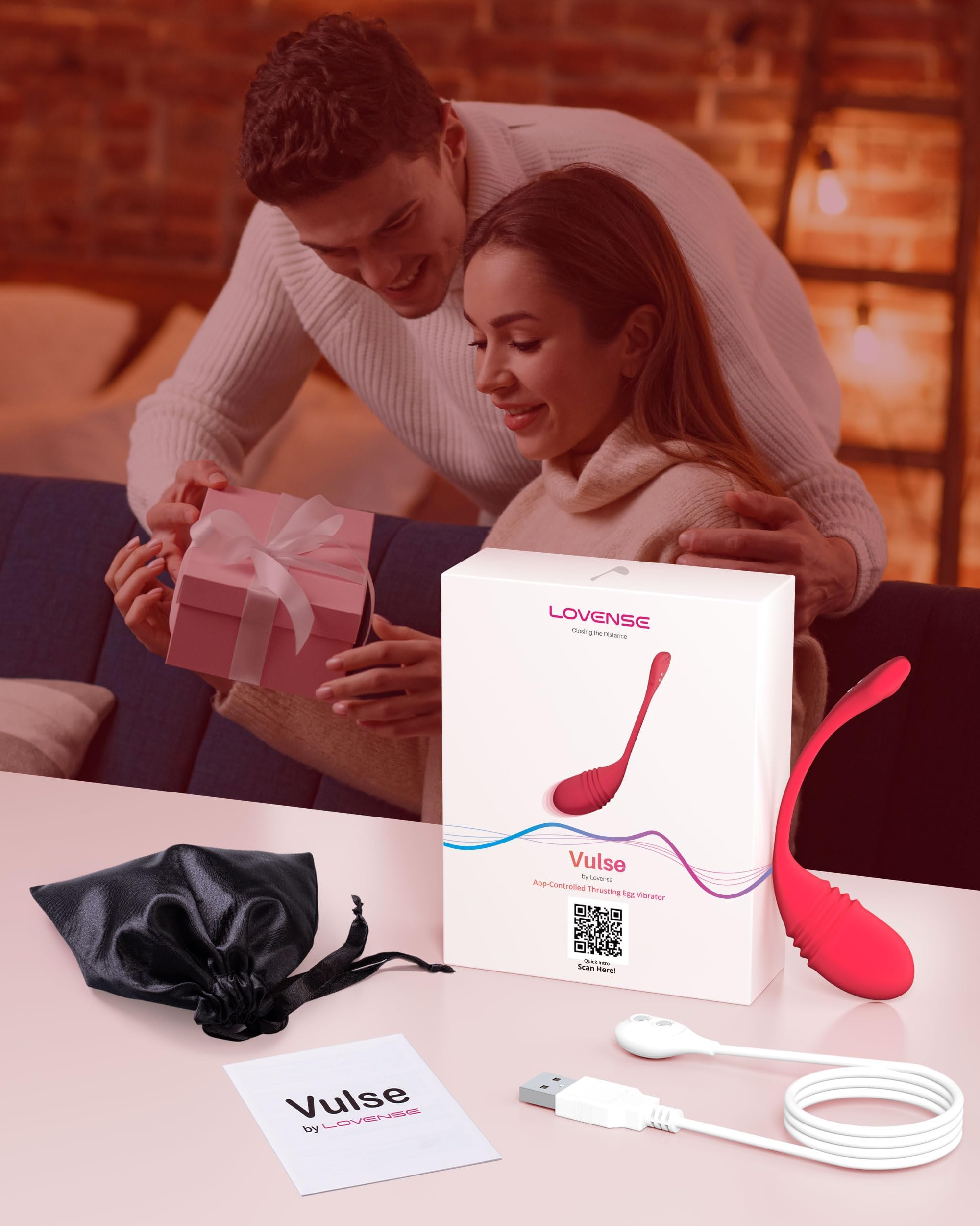 LOVENSE Vulse Vibrator Thrusting & Vibration 2 in 1 Sex Toys, Remote Control G Spot Vibrators Dildo for Long Distance Play, Unlimited Custom Patterns Adult Sex Toys & Games for Women Couples Pleasure