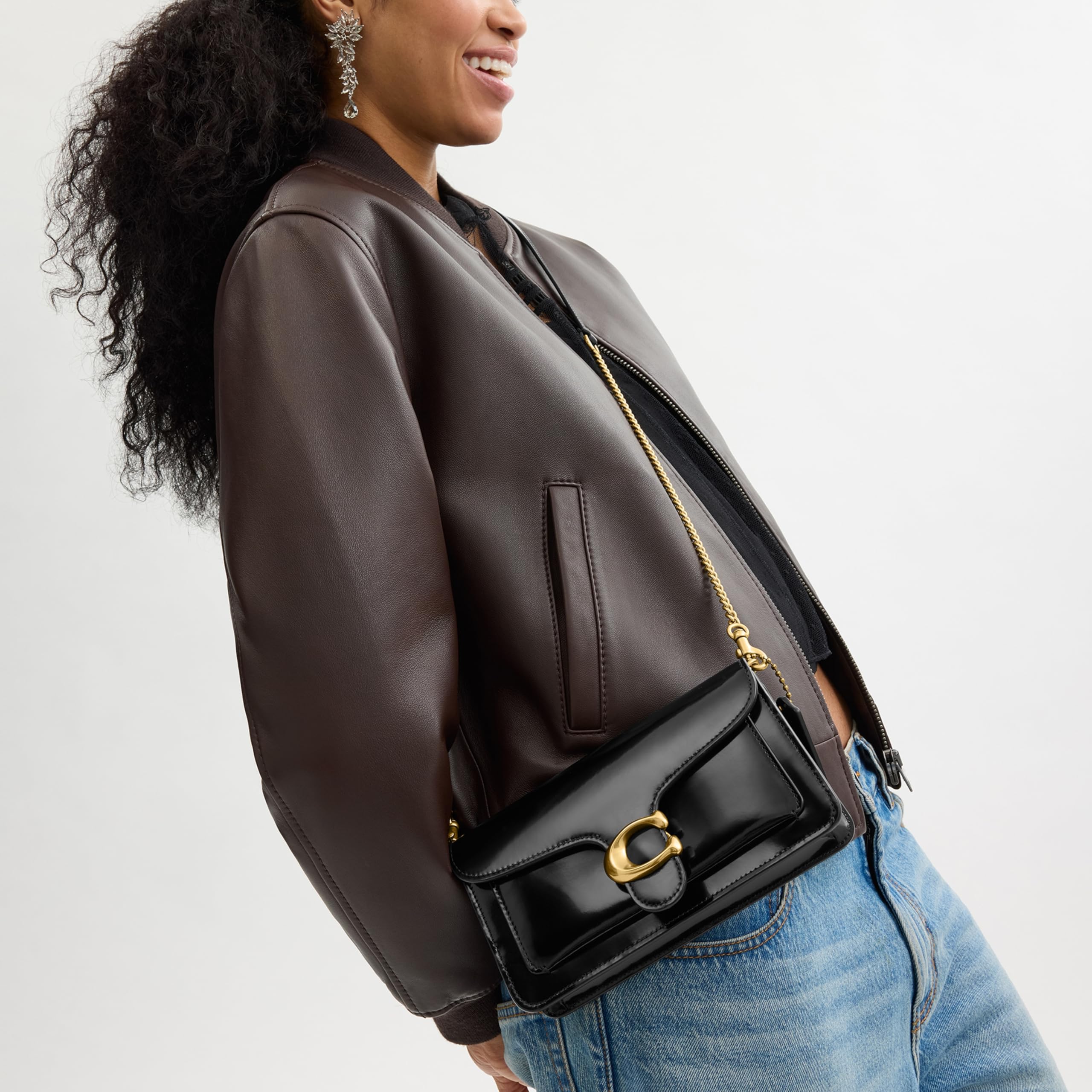 COACH Tabby Chain Clutch: B4/Black