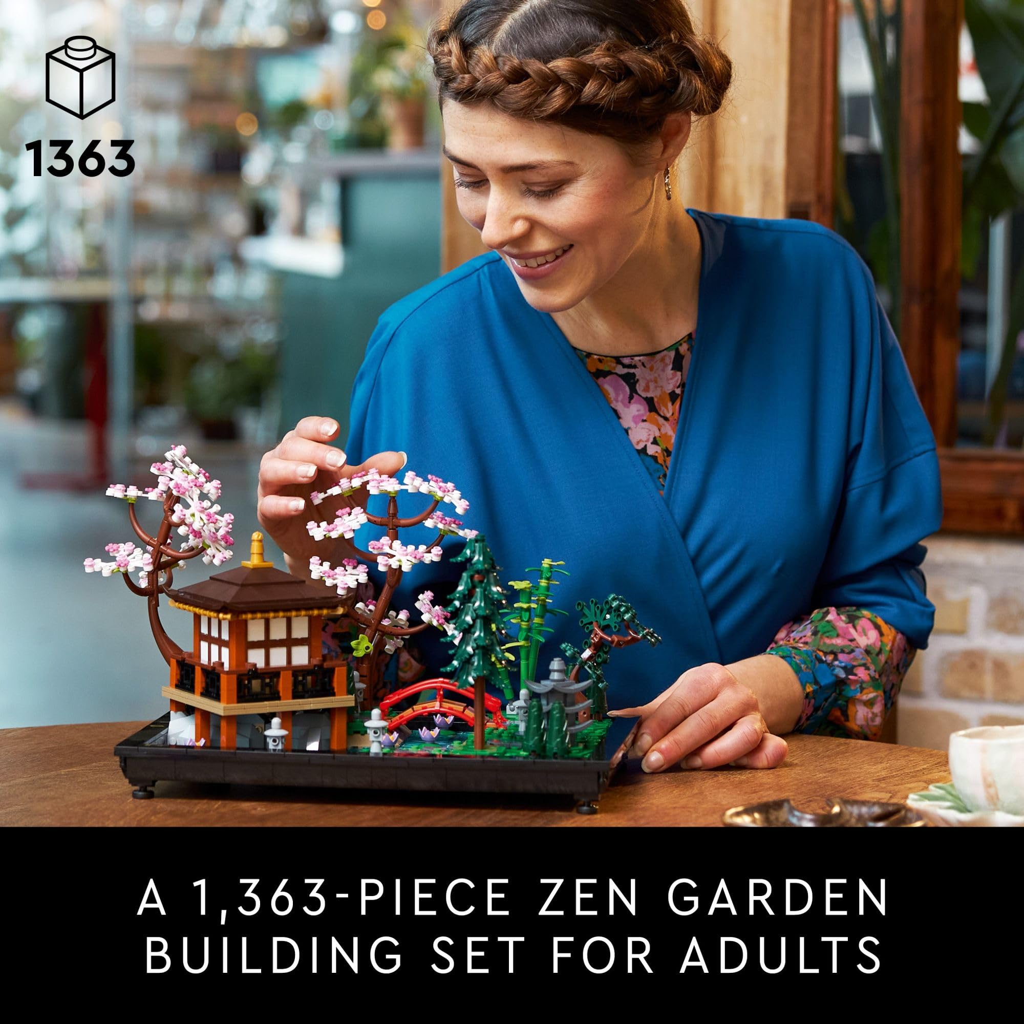 LEGO Icons Tranquil Garden Building Set - Detailed Japanese Zen Garden DIY Kit for Adults, Ages 18+ - Gift for Birthday - Building Block Set for Home Decor - 10315