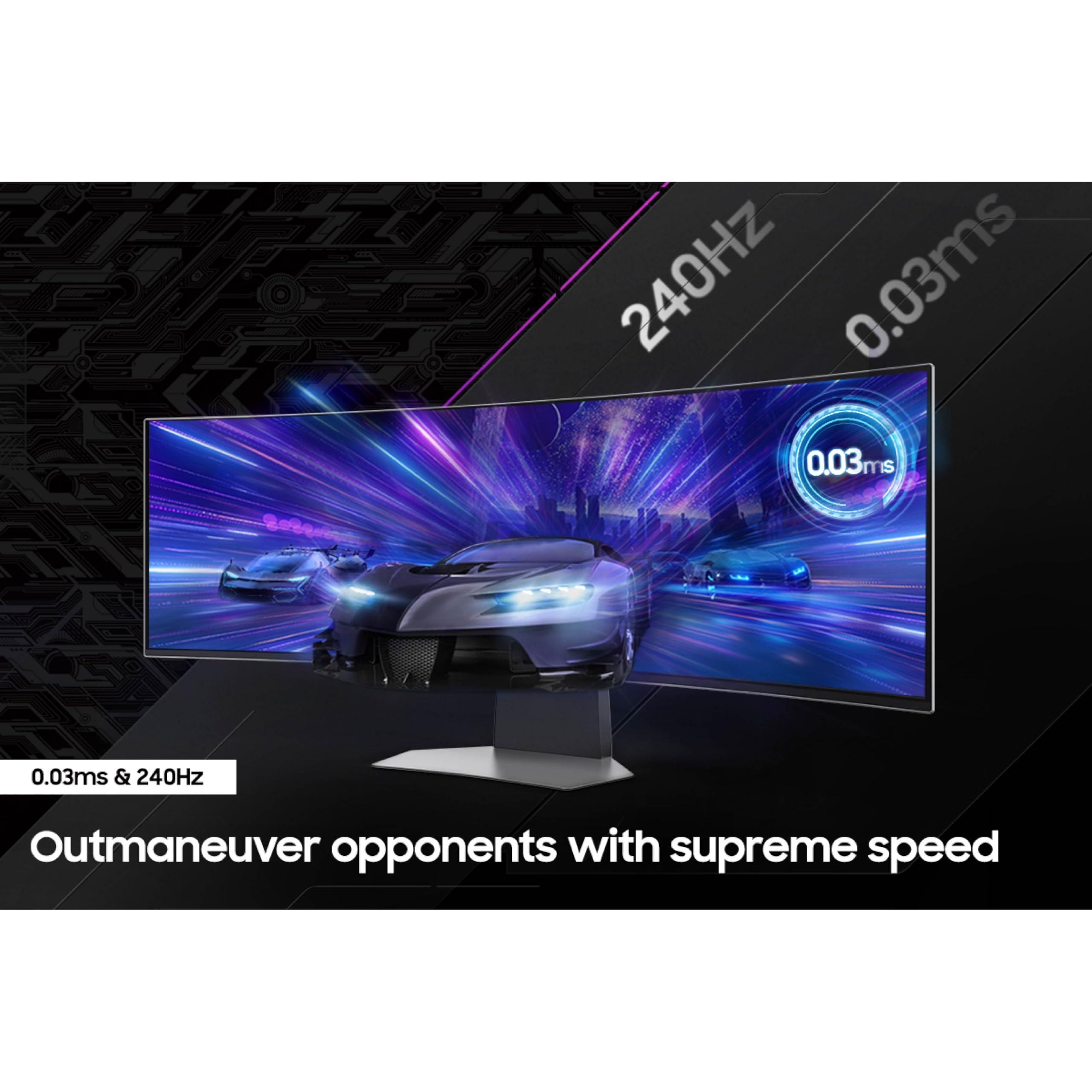 SAMSUNG 49” Odyssey G9 Series DQHD 1000R Curved Gaming Monitor, 1ms(GtG), VESA DisplayHDR 1000, 240Hz, AMD FreeSync Premium Pro, Height Adjustable Stand, Ultrawide Screen, LS49CG954ENXZA, 2024: 240Hz Refresh Rate OLED Glossy Panel Smart | DP Cable
