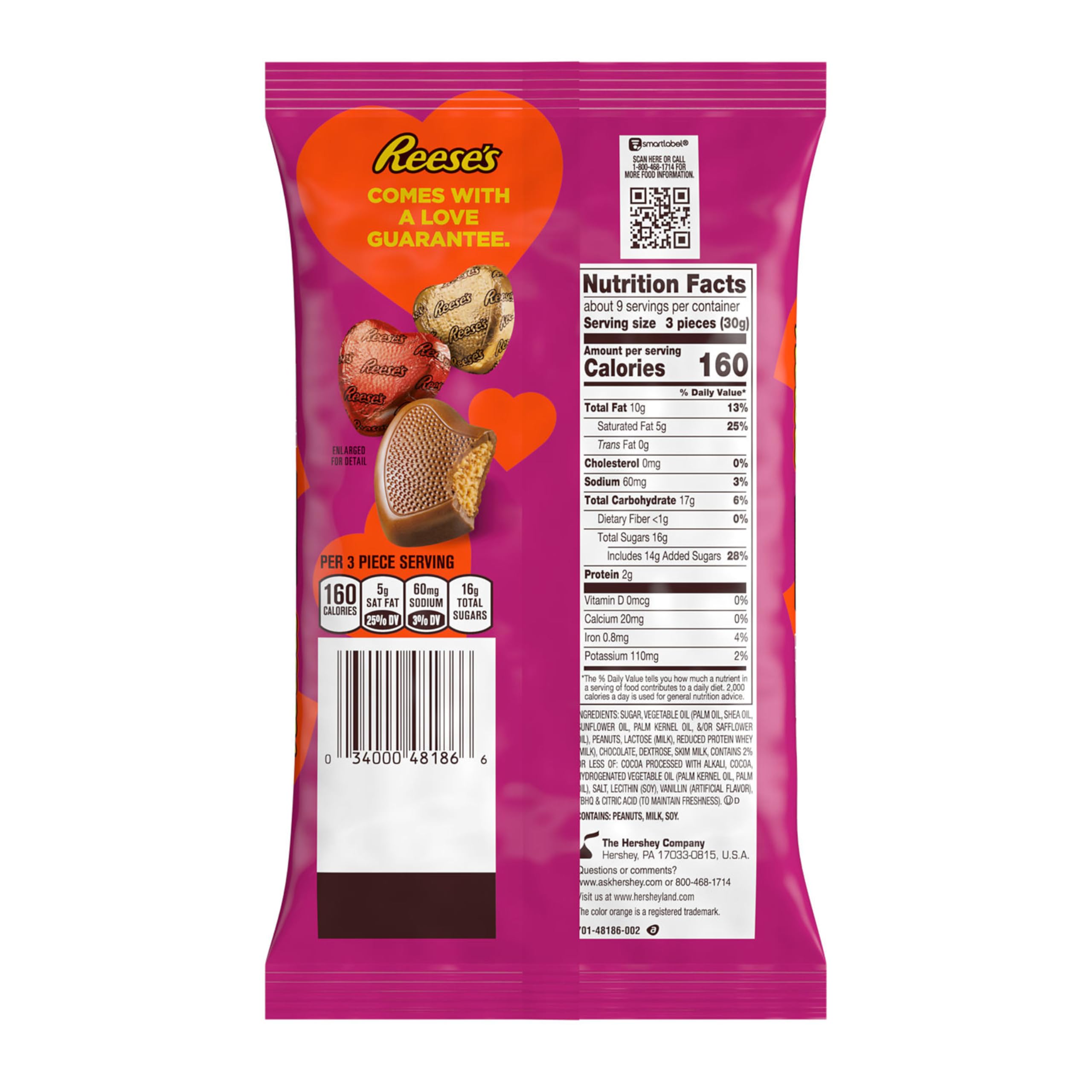 REESE'S Assorted Chocolate Peanut Butter Shapes, Candy Bag 21.49oz - Image 3