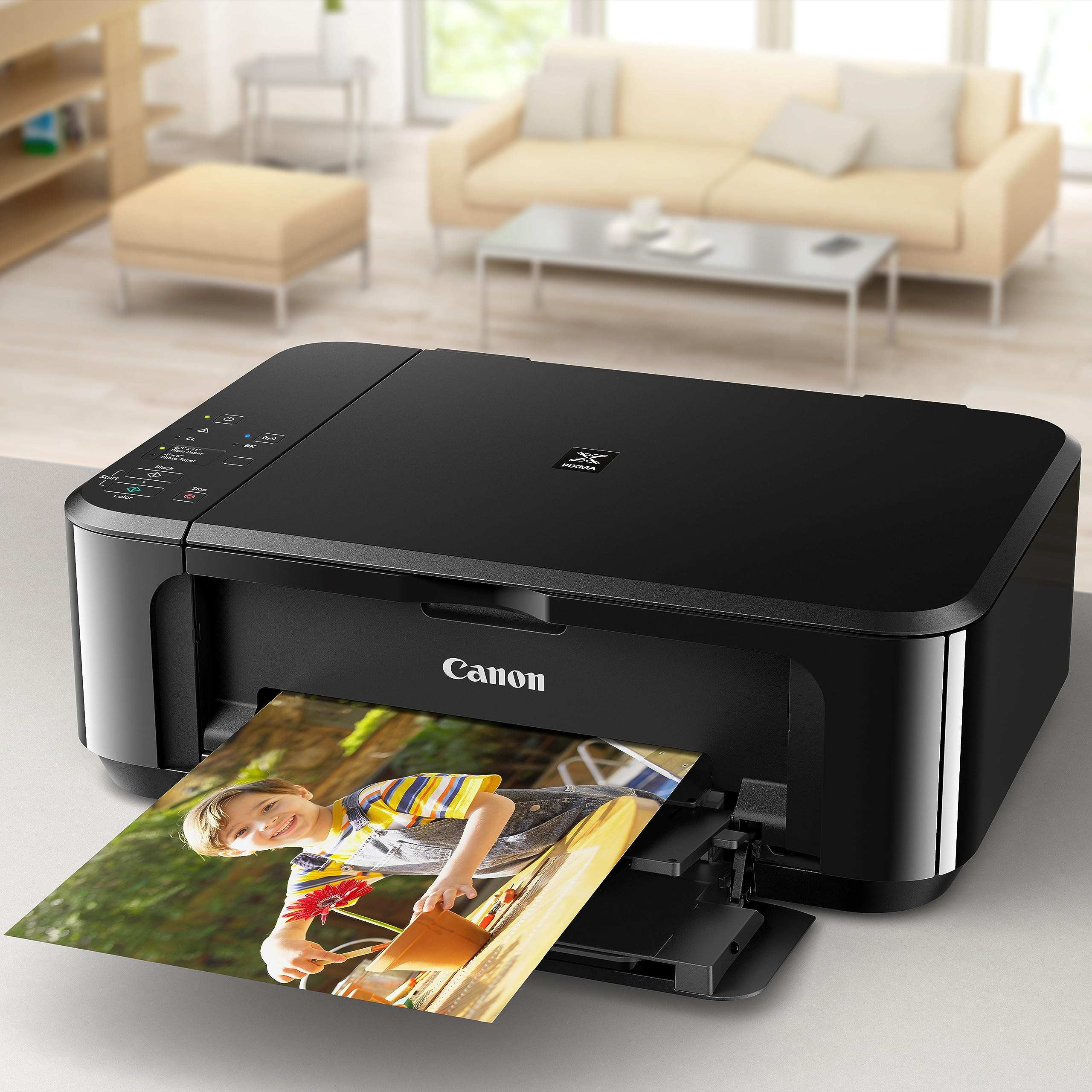 Canon Pixma MG3620 Wireless All-in-One Color Inkjet Printer with Mobile and Tablet Printing, Black: Black Printer
