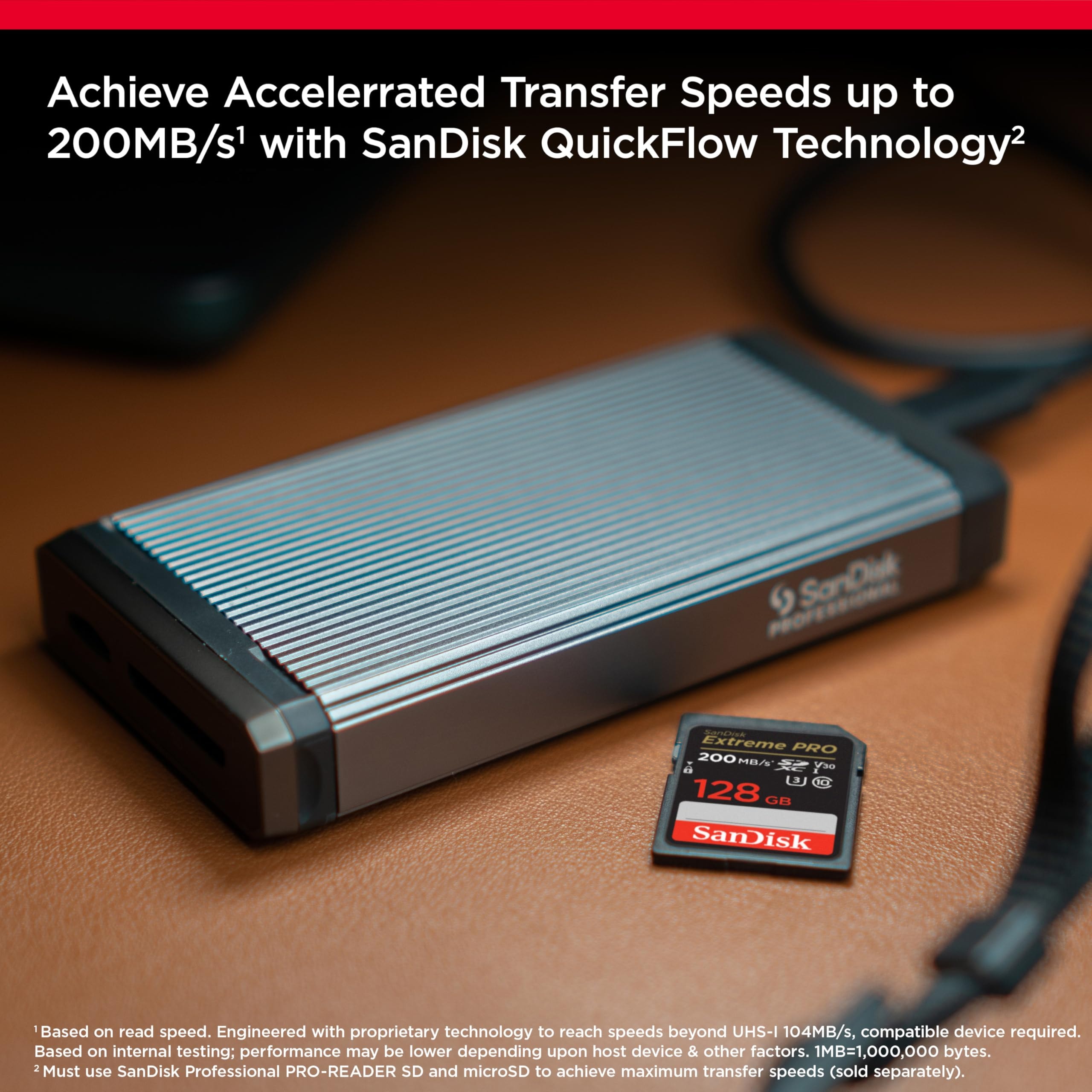 SanDisk  Extreme PRO SDXC UHS-I Memory Card - C10, U3, V30, 4K UHD, SD Card - SDSDXXD-128G-GN4IN - Image 2