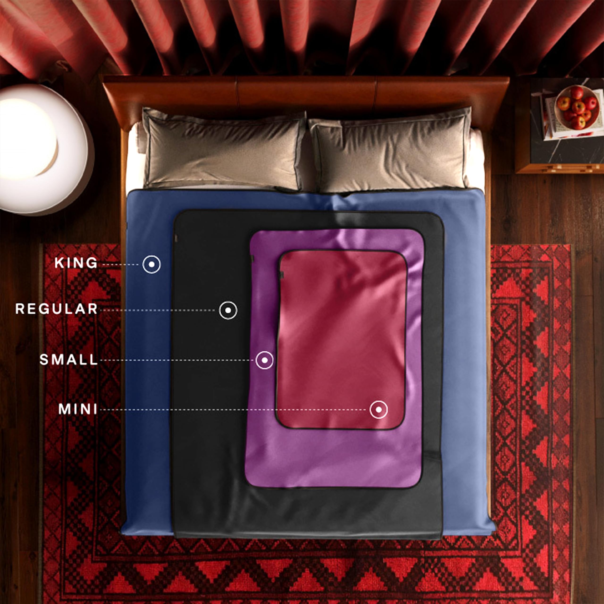 Liberator Fascinator Throw - The Original Sex Blanket for Couples - Sensually Soft and Moisture Proof Machine Washable Squirt Blanket for Lovers - Regular Size -: Red