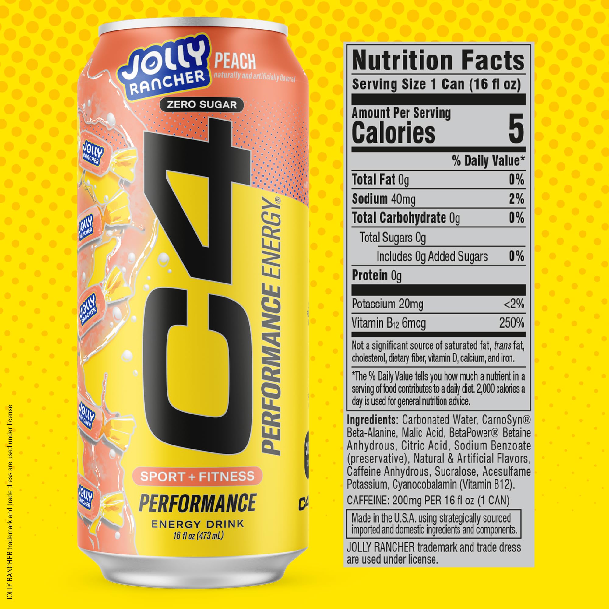 Cellucor C4 Performance Energy Drink | JOLLY RANCHER Watermelon | Zero Sugar Carbonated Preworkout Energy | 200mg Caffeine with Beta Alanine | 16 Fl Oz (12 Pack): C4 JOLLY RANCHER&#x2122; Variety Pack 192 Fl Oz (Pack of 1)