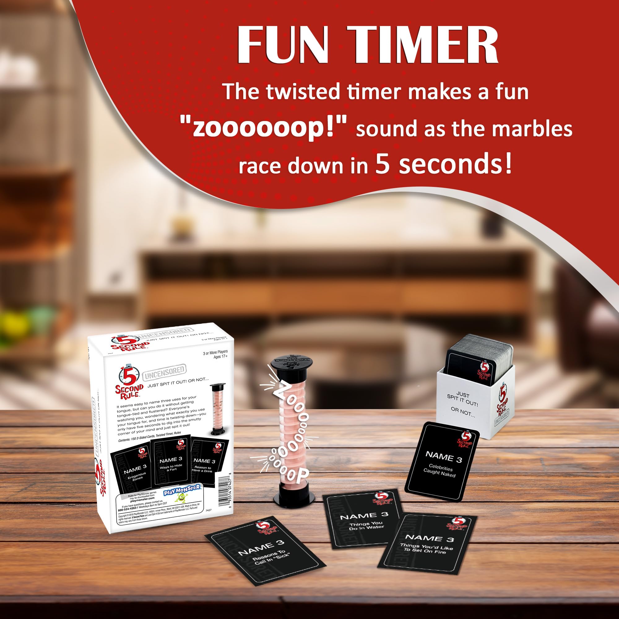 5 Second Rule Uncensored - Fun Card Game for Game Night with Friends - for Ages 17 and Up: Pack of 1