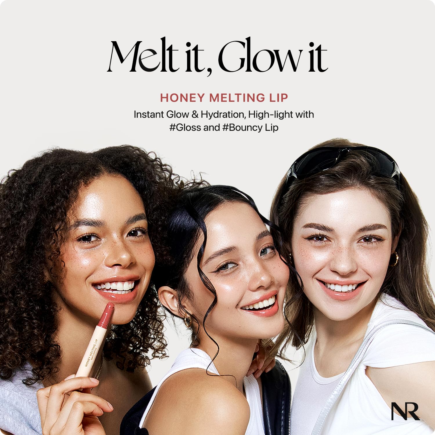 Nature Republic HONEY MELTING LIP GLITTER (13 AURORA) SOFT LIP STICK Hydrating Gloss, Moisturizing balms, Shine Glimmer Finish, Shimmery-Sheer tint, korean make up: 05 PLUM