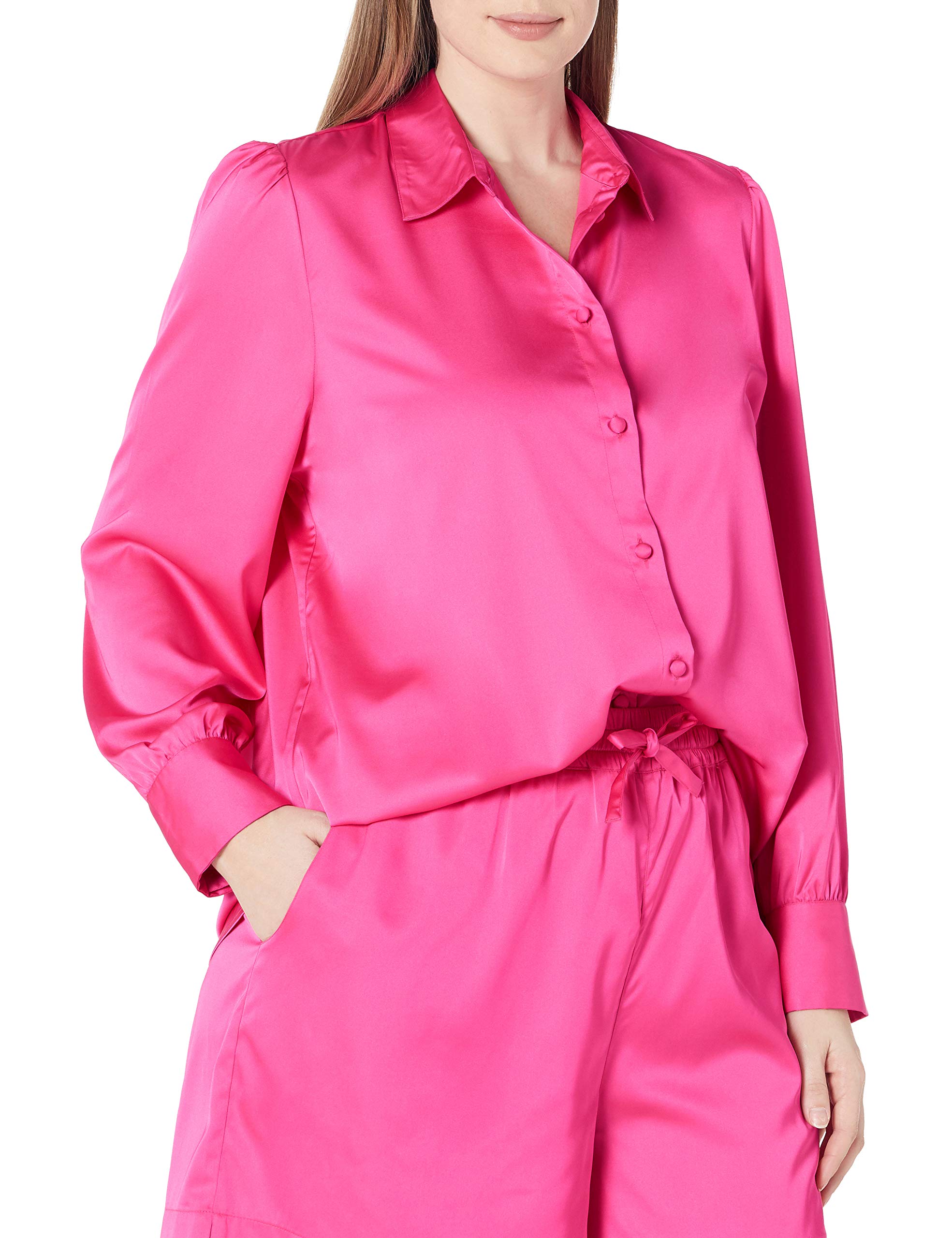 The Drop Women's @Lucyswhims Long-Sleeve Button-Down Stretch Satin Shirt thumbnail 4