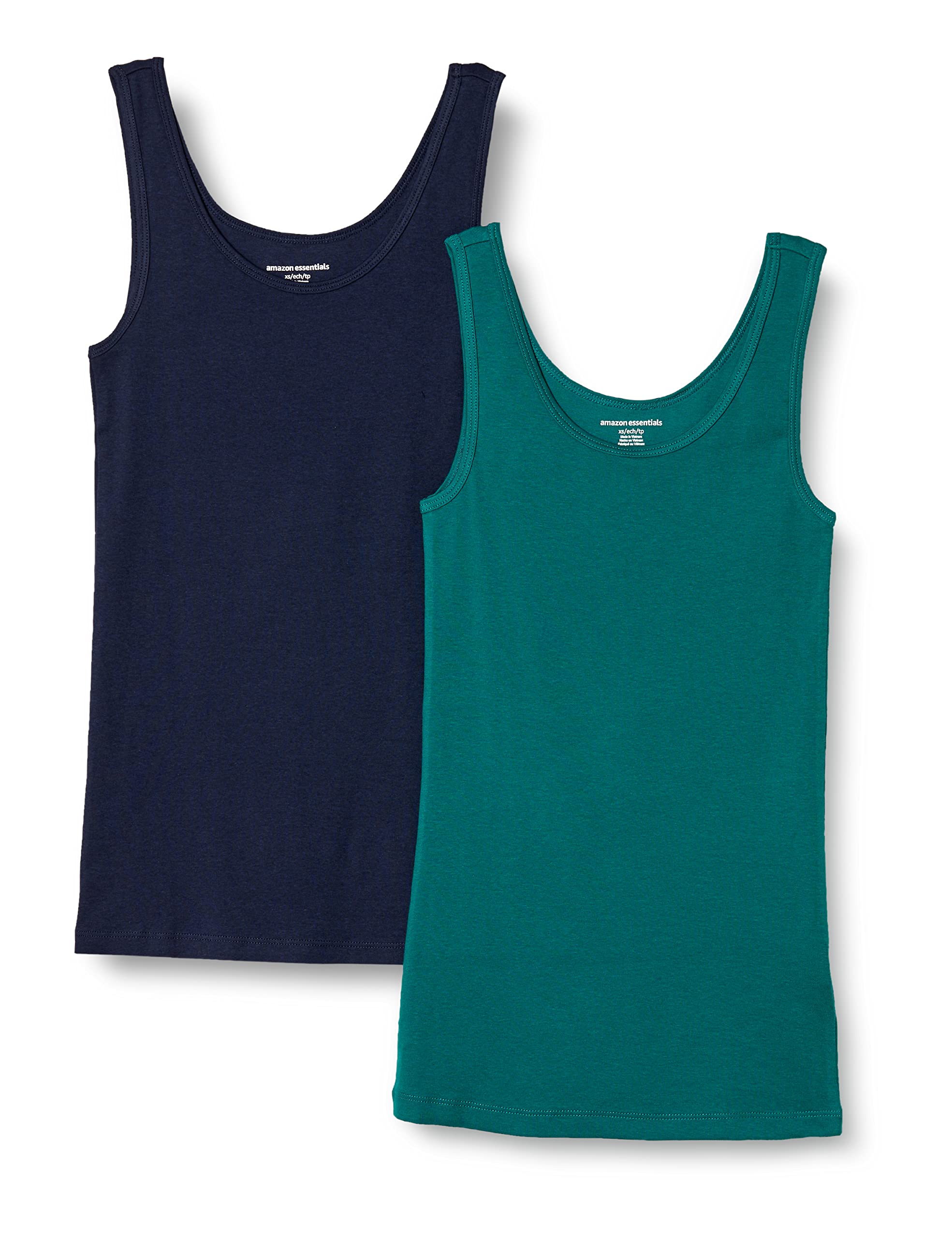 Amazon Essentials Women's Slim-Fit Tank Top, Pack of 2