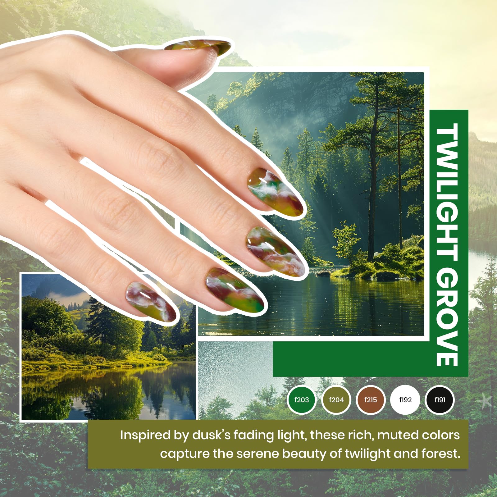 beetles Gel Polish Set Fall Gel Nail Polish Kit 36 Pcs 32 Colors with Base Top Coat Burgundy Red Blue Purple Hot Pink Green Black White Uv LED Lamp Nails Gifts for Women Fingertip Palette: 0 - Color Enchantment
