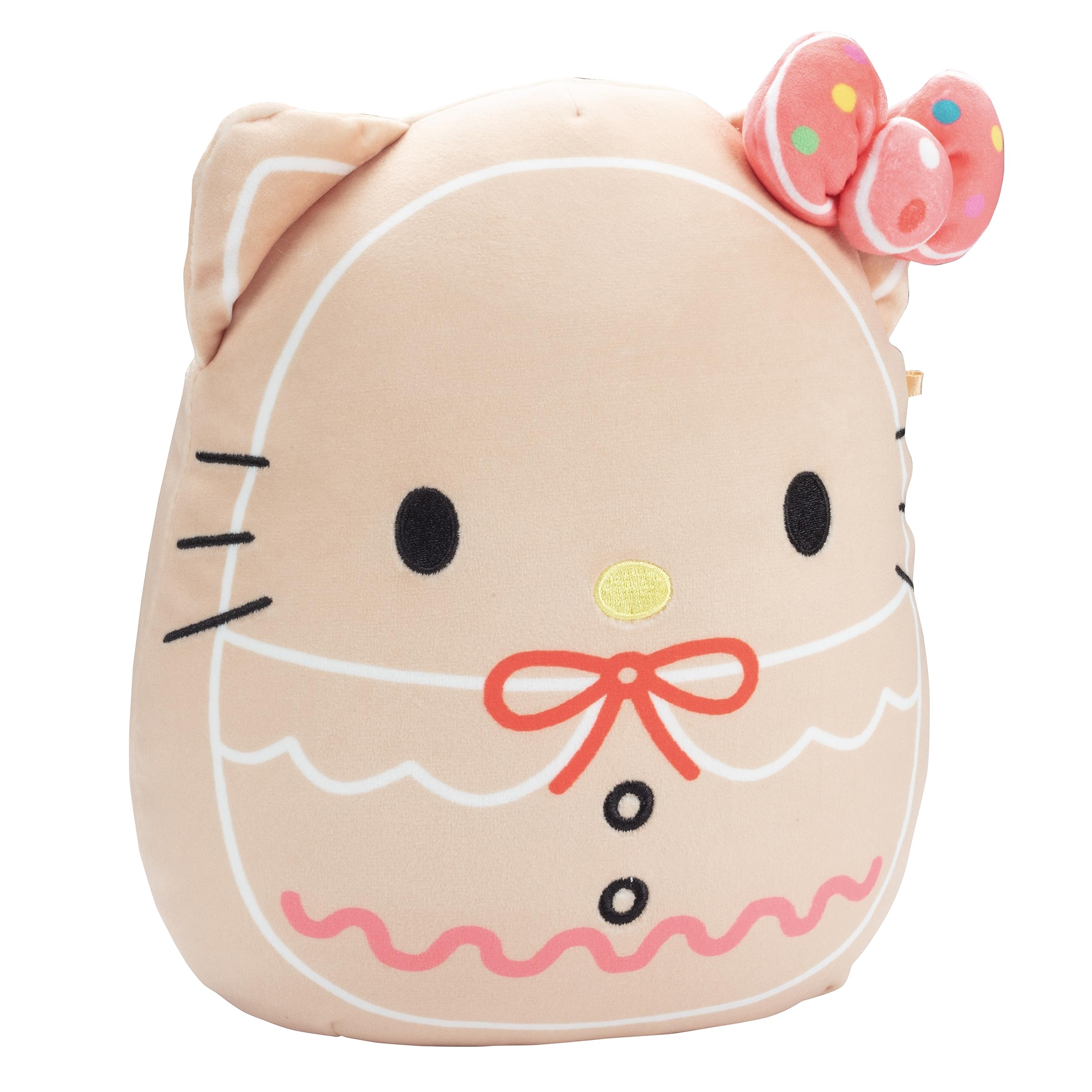 Squishmallows Original 8-Inch Hello Kitty Gingerbread Cookie - Official Jazwares Sanrio Holiday Plush - Collectible Soft & Squishy Stuffed Animal Toy- Add to Your Squad - Gift for Kids, Girls & Boys: Brown