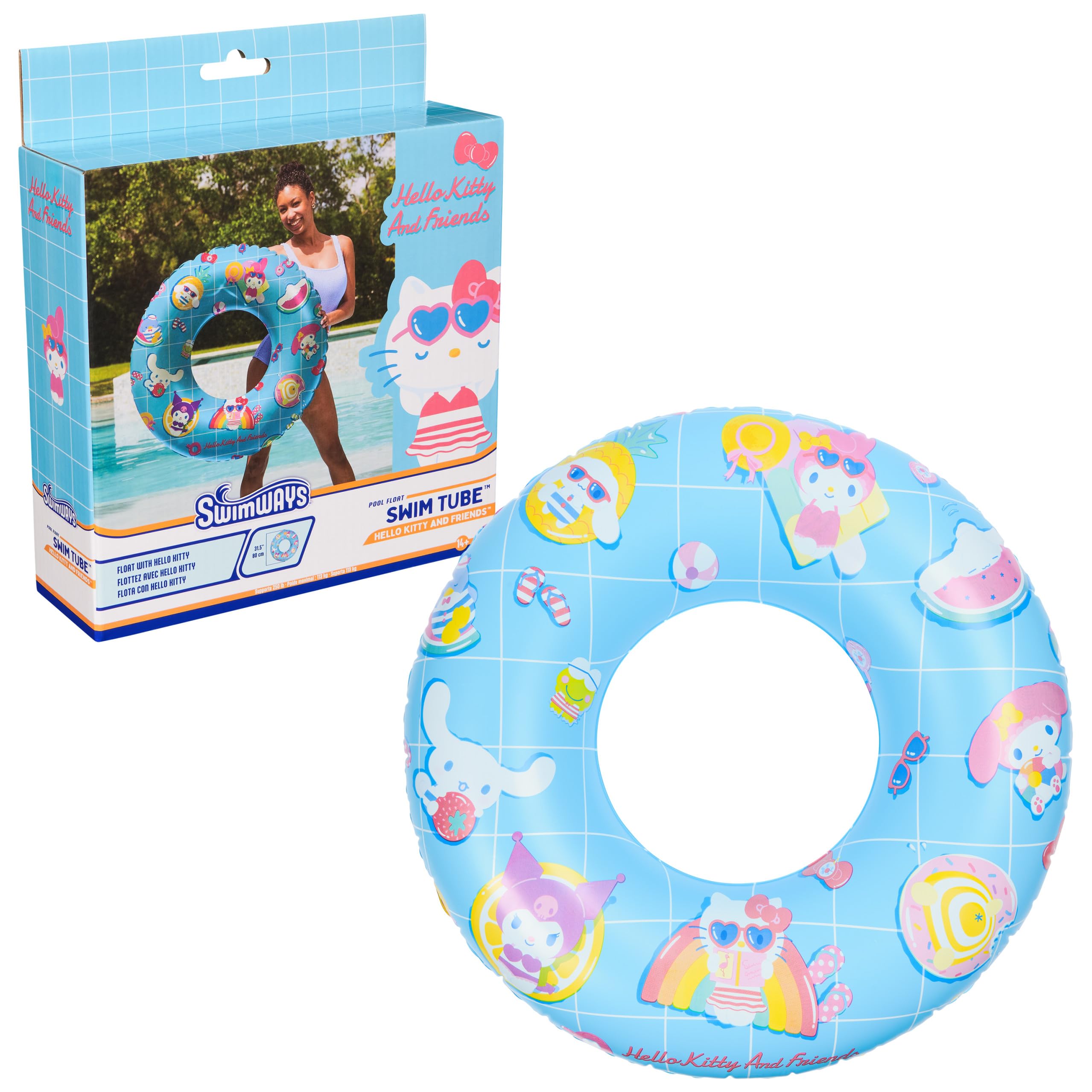 Swimways Hello Kitty Pool Float, Inflatable Pool Floats & Kids Pool Toys, Swimming Pool Accessories & Beach Essentials for Teens Aged 14 & Up thumbnail 1