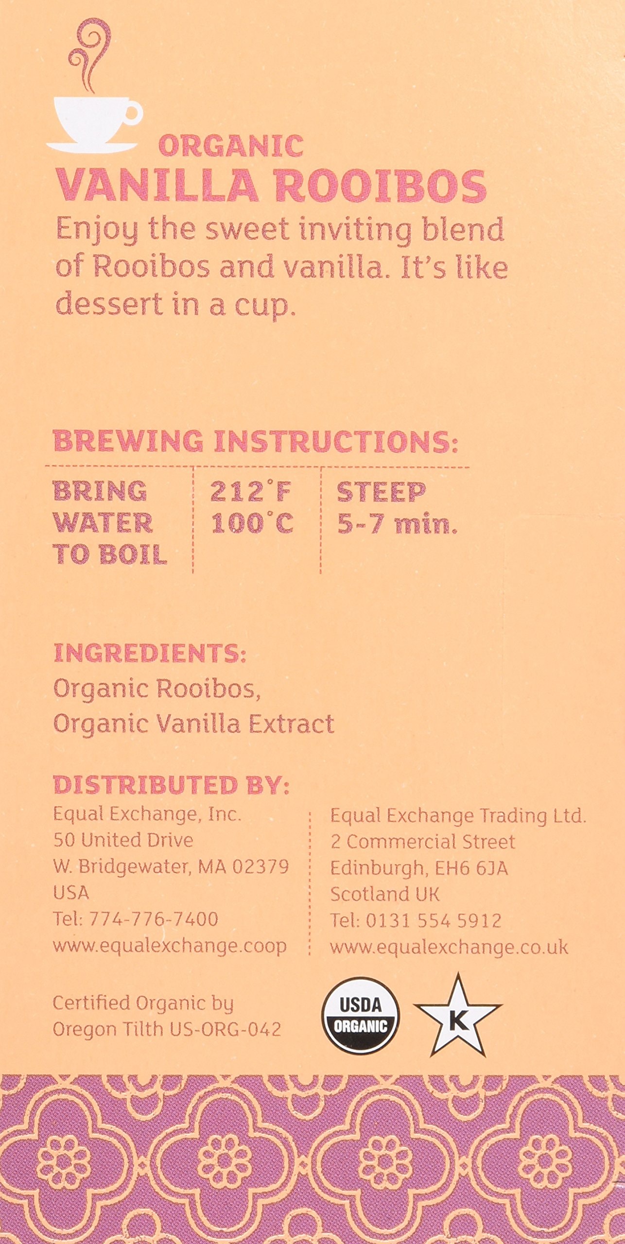 Equal Exchange Organic Vanilla Rooibos Tea, 20-Count (Pack of 3) thumbnail 2