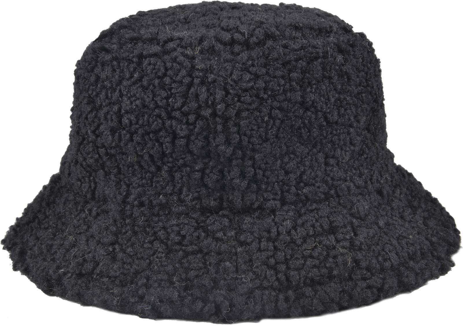 ChezAbbey Faux Fur Bucket Hat, Fuzzy Furry Winter Warm Fisherman Cap, Fluffy Teddy Sherpa Clothe Hats for Women Men Girls thumbnail 1
