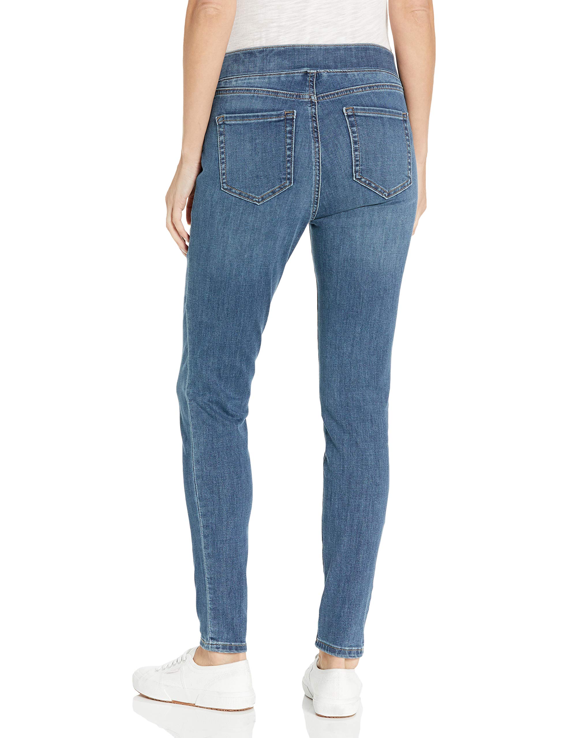 Amazon Essentials Women's Mid-Rise Stretch Pull-On Jegging (Available in Plus Size): 16 Long Medium Wash