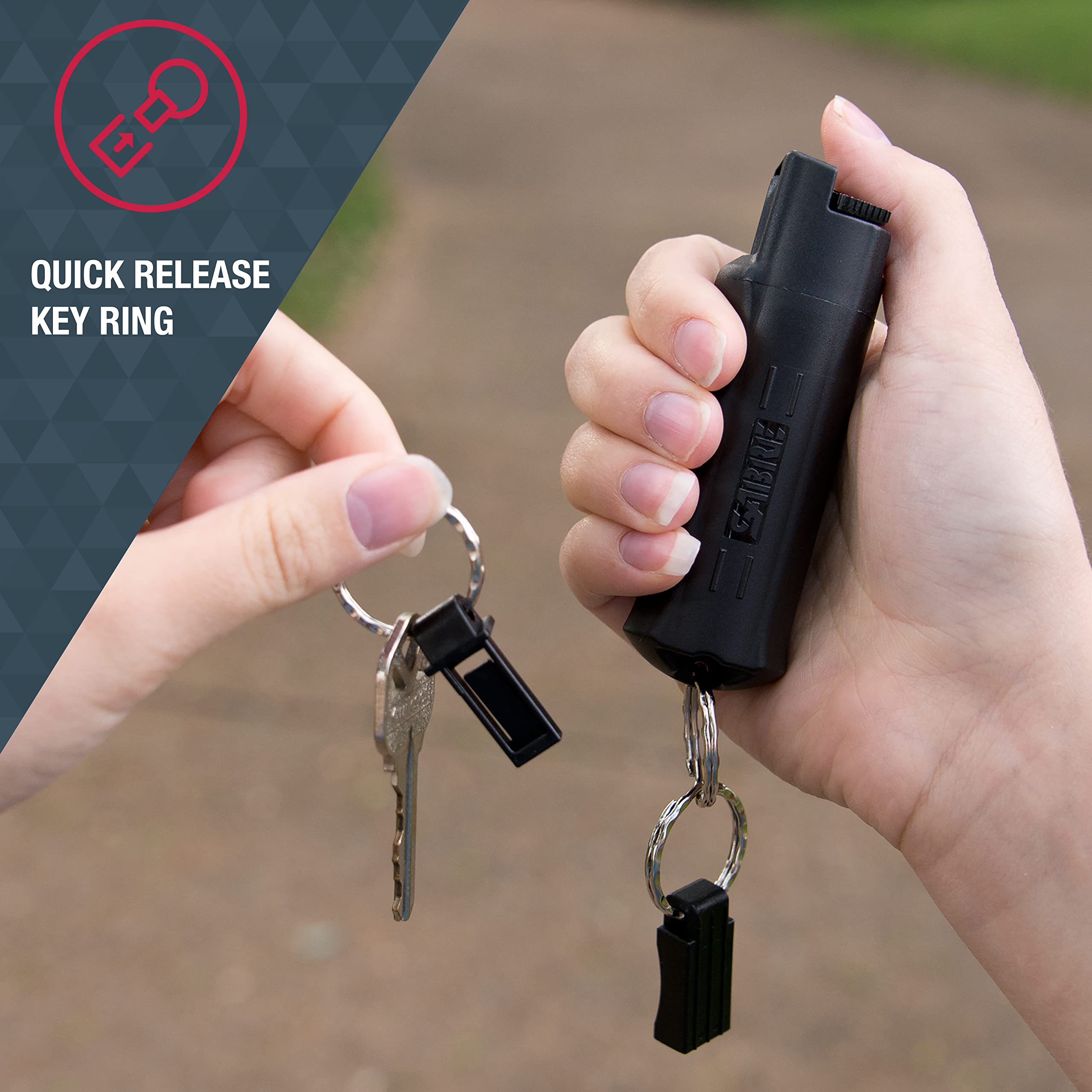 SABRE Personal Safety Kit with Pepper Spray and 2-in-1 Personal Alarm with LED Light, 0.54 fl oz, 25 Bursts,130dB Alarm, Audible Up to 1,250 Feet thumbnail 4