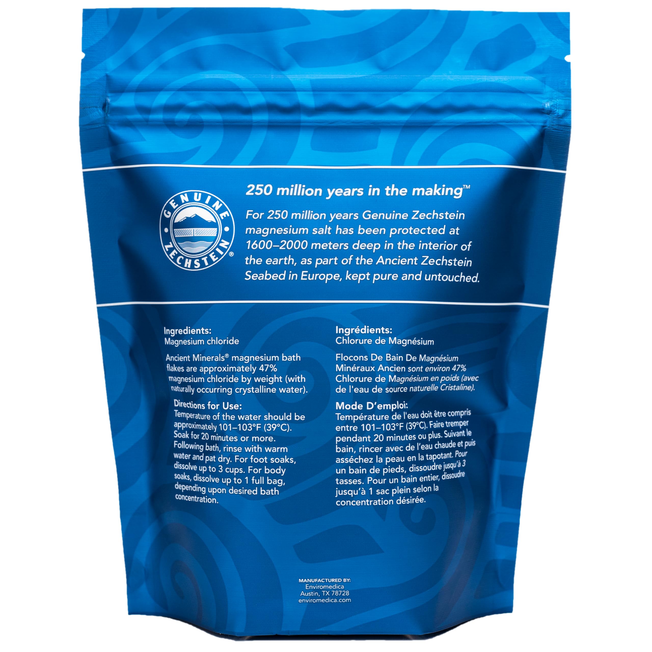 Ancient Minerals Magnesium Bath Flakes – Pure Zechstein Magnesium Chloride for Soaking and Whole-Body Replenishment, 8 lb Bag: 26.4 Ounce (Pack of 1)