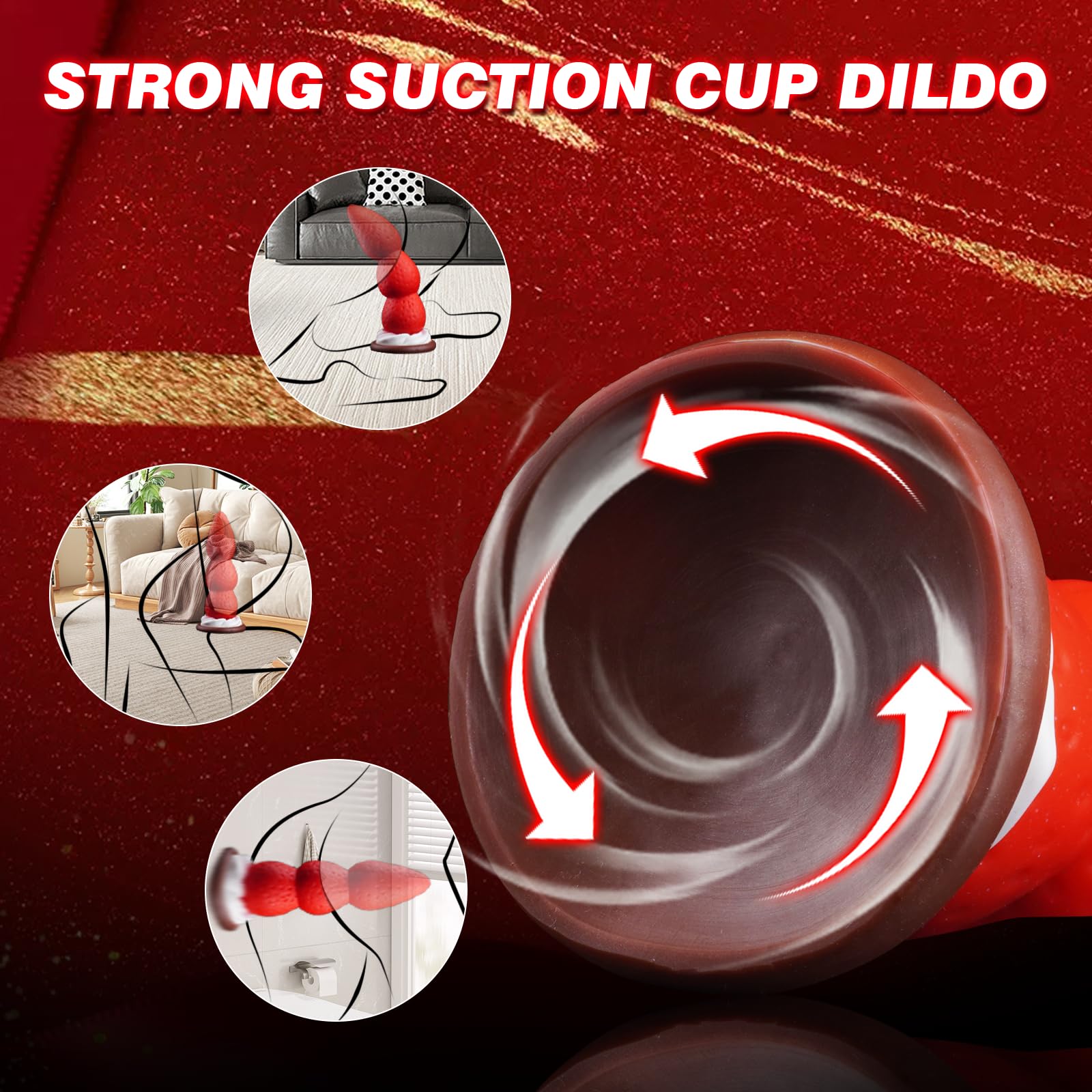 8" Strawberry Fantasy Knot Dildo with Strong Suction Cup, Silicone Animal Monster Dildo Cute Large Butt Plug with 3 Knots, Fantasy Anal Sex Toys for Women & Men: 8" Strawberry Fantasy Knot Dildo with Strong Suction Cup, Silicone Animal Monster Dildo Cute Large Butt Plug with 3 Knots, Fantasy Anal Sex Toys for Women & Men