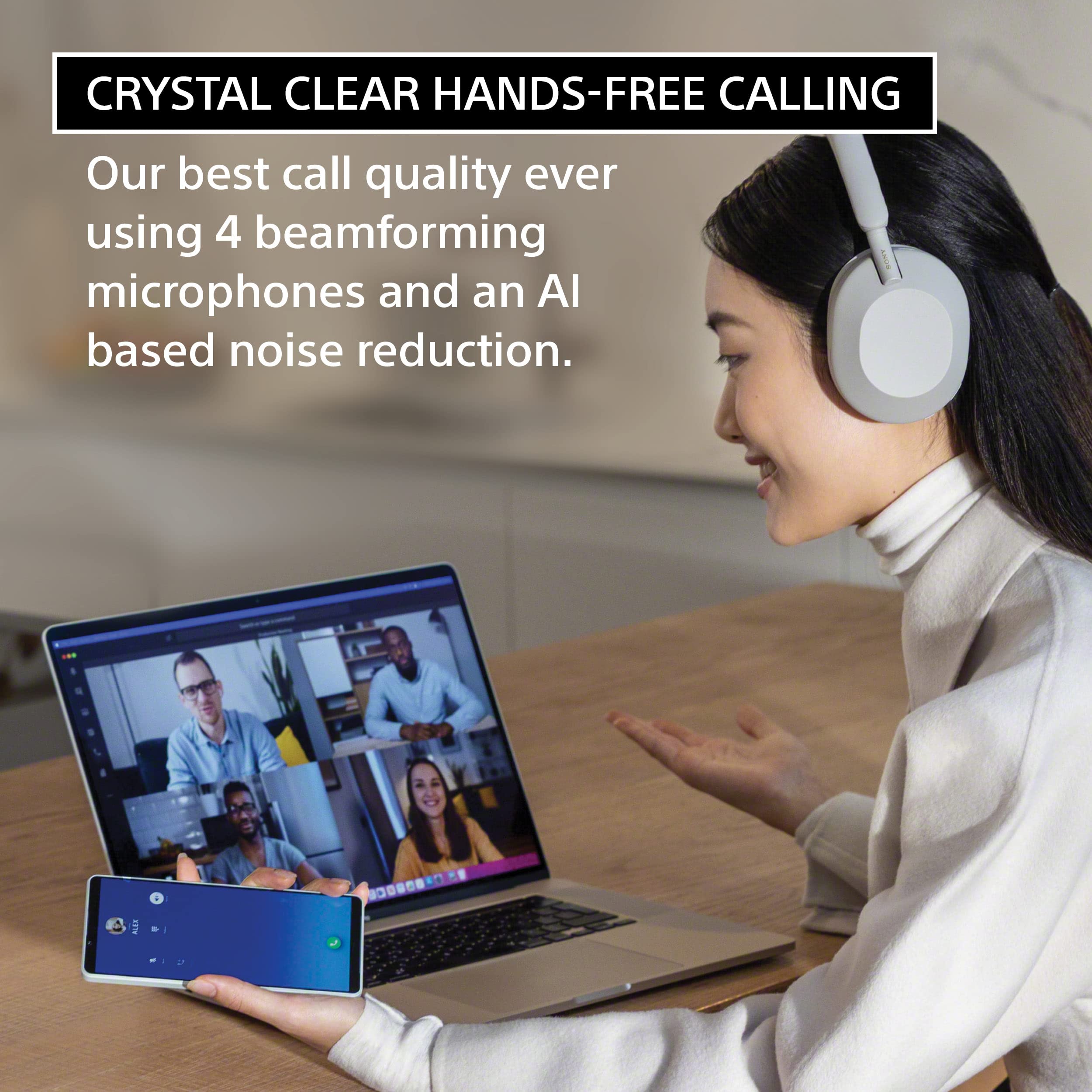 Sony WH-1000XM5 Premium Noise Canceling Headphones, Auto NC Optimizer, 30-Hour Battery, Alexa Voice Control,: Smoky Pink
