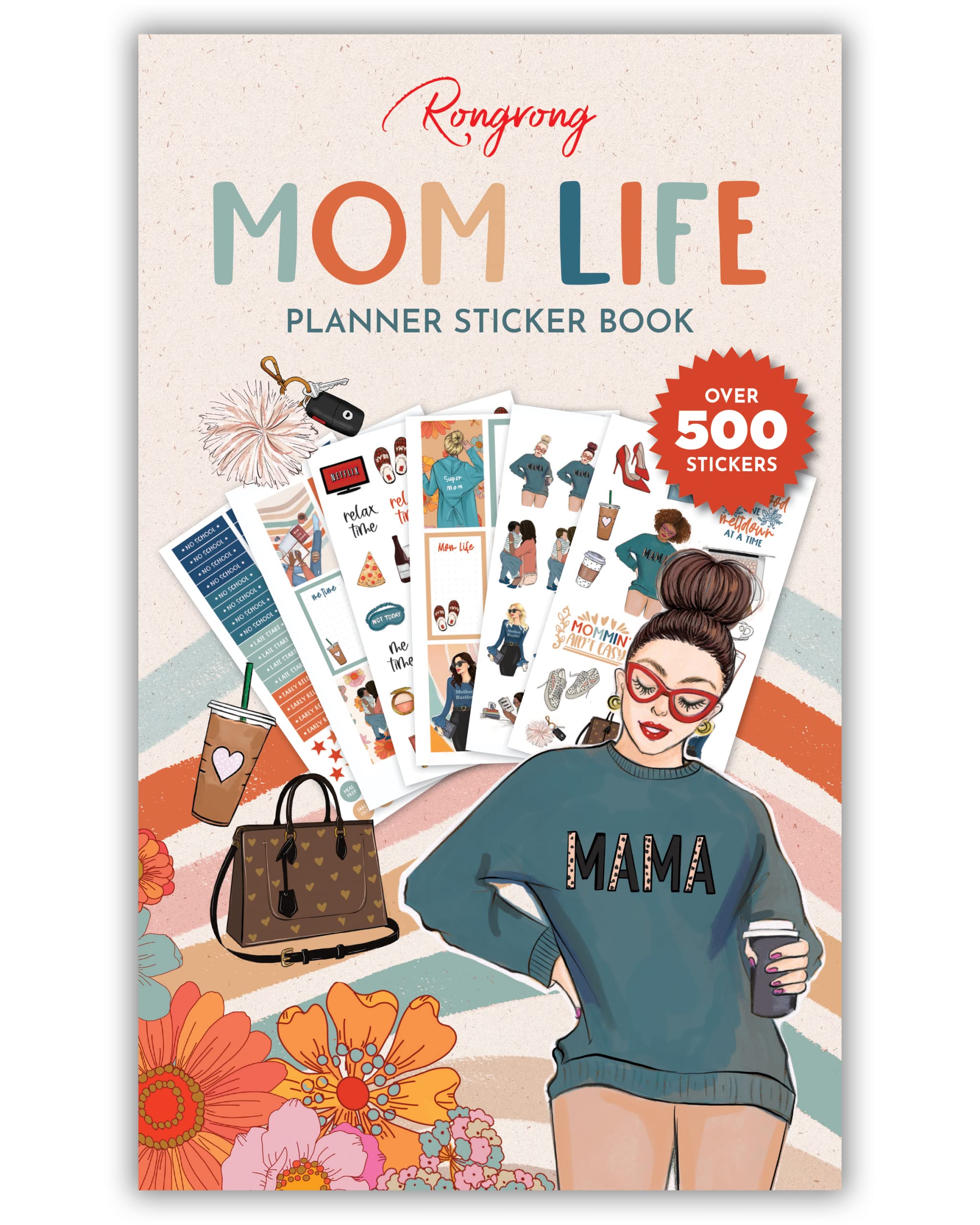 Rongrong Mom Life Planner Stickers Book for Planners, Calendars, Journals and Projects – Premium Quality Hand Drawn Perfect for Making The Most of Chaotic Mom Life - Scrapbook Accessories – 24 Pages: Rongrong Mom Life Planner Stickers Book for Planners, Calendars, Journals and Projects – Premium Quality Hand Drawn Perfect for Making The Most of Chaotic Mom Life - Scrapbook Accessories – 24 Pages