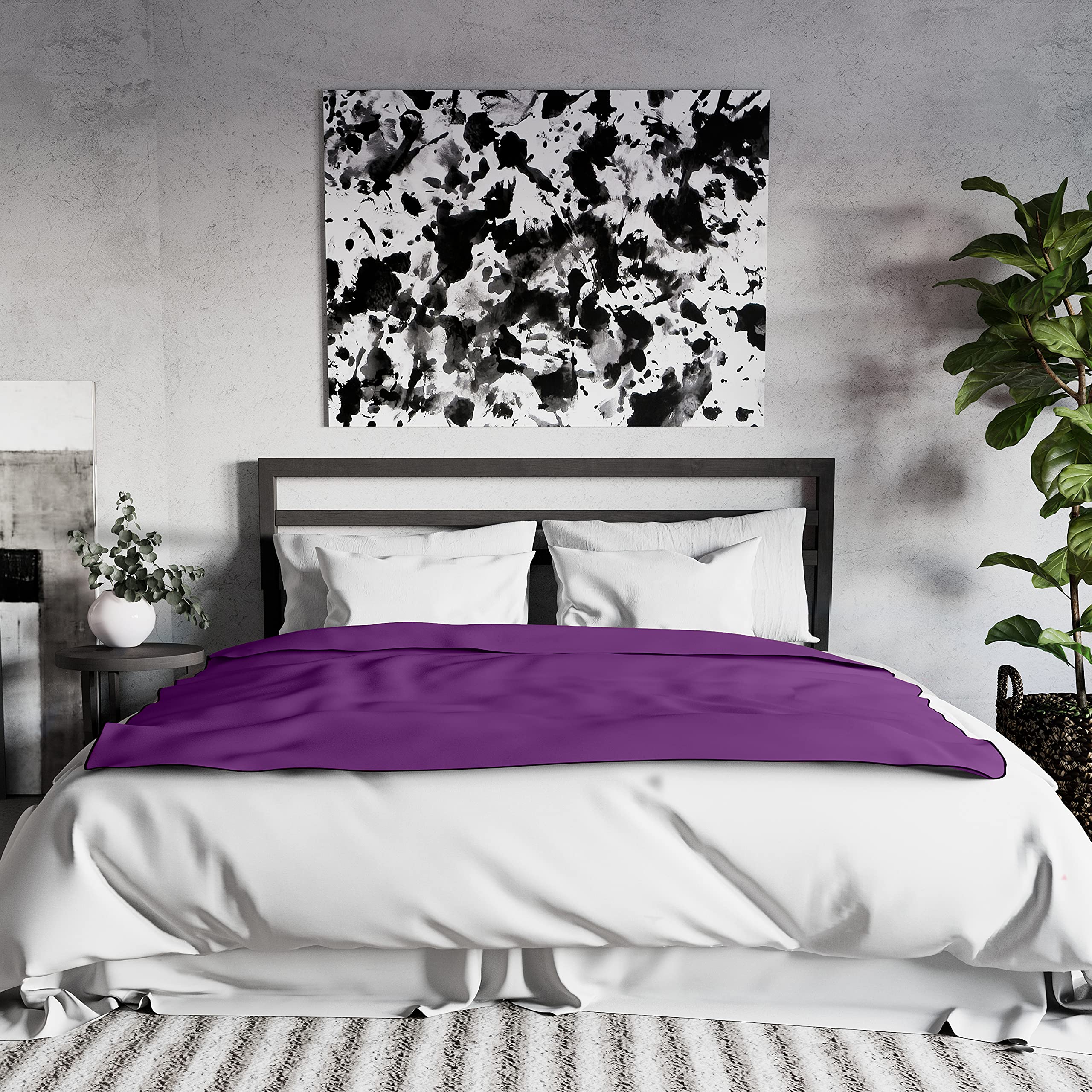 Liberator Fascinator Throw - The Original Sex Blanket for Couples - Sensually Soft and Moisture Proof Machine Washable Squirt Blanket for Lovers - Regular Size -: Plum