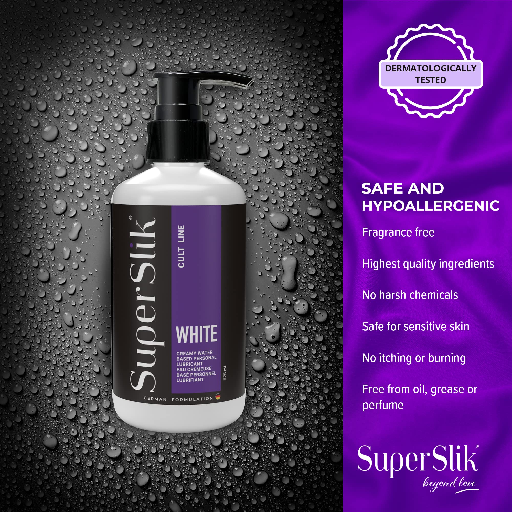 Cum Lube, Creamy Thick White Personal Lubricant Water-Based lube 250mL