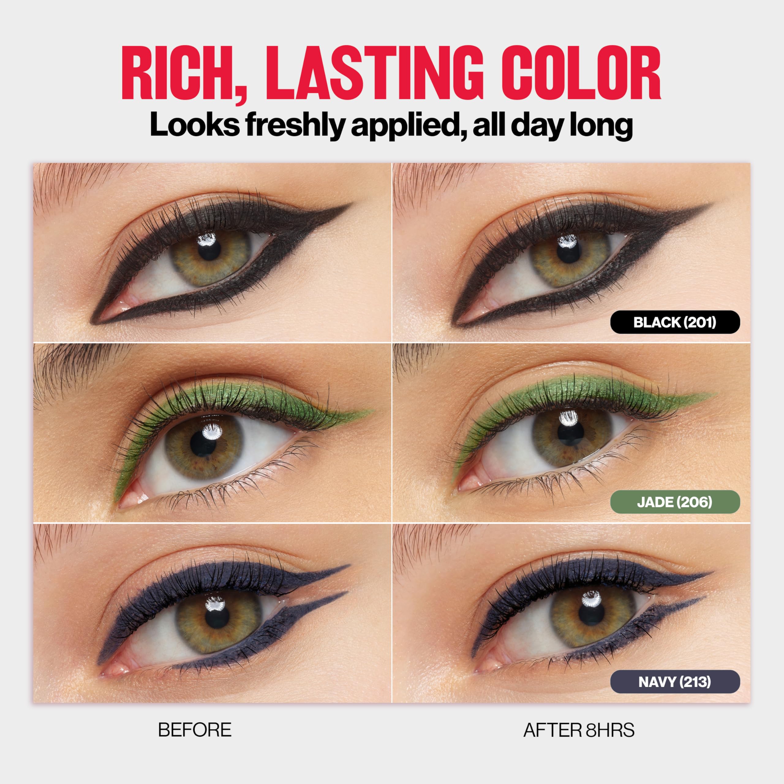 Revlon ColorStay Pencil Eyeliner with Built-in Sharpener, Waterproof, Smudgeproof, Longwearing Eye Makeup with Ultra-Fine Tip, 201 Black, 0.01 oz: Black 0.01 Ounce (Pack of 1)