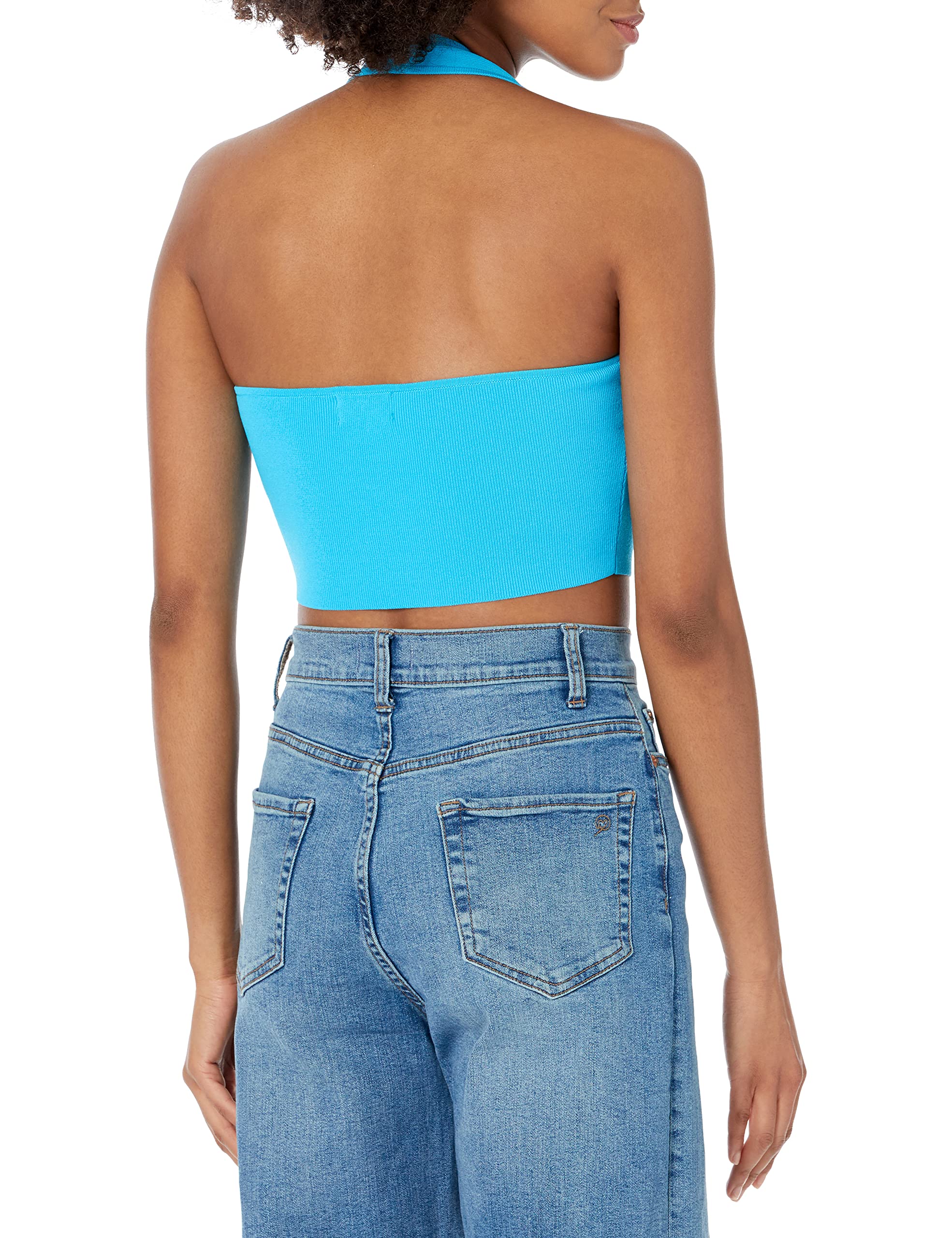 The Drop Women's Greta Fitted Square-Neck Halter Sweater Bralette thumbnail 2