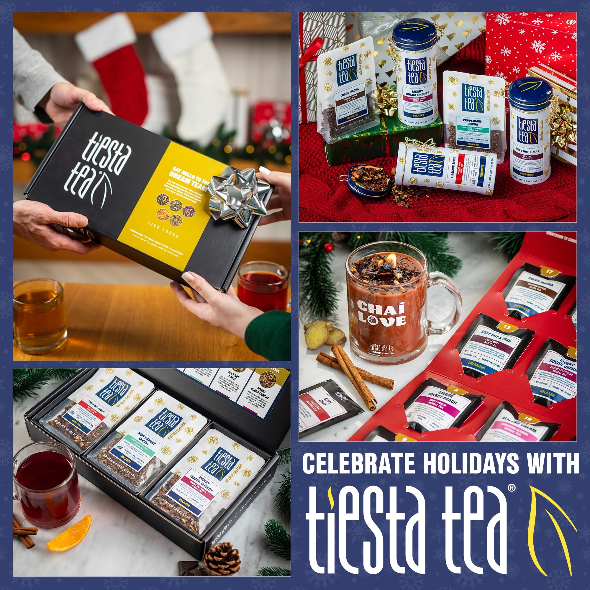 Tiesta Tea 8 Loose Leaf Dry Flight Mother’s Day Tea Gift Set Sampler | Assorted Herbal, Black, and Fruit Teas | High to No Caffeine | Hot & Iced Ready | 8 Resealable Sample Pouches: Best Seller Tea Sampler Set