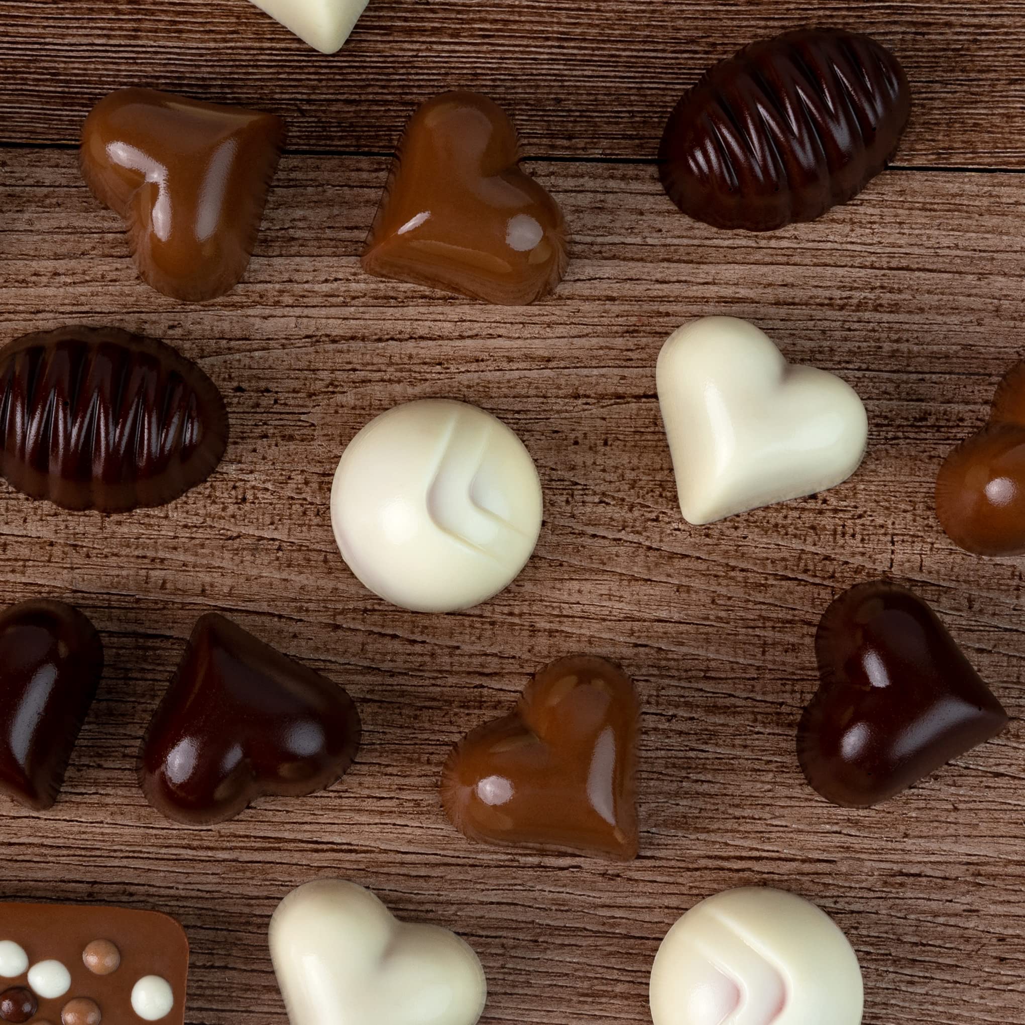 Valentines Chocolate Candy, Valentines Day Assorted Gourmet Belgian Heart Chocolate Truffles, Gifts for Him and Her in Elegant Red Heart Gift Box. Milk, Dark, Strawberry, 6 Flavors with 24 Treats