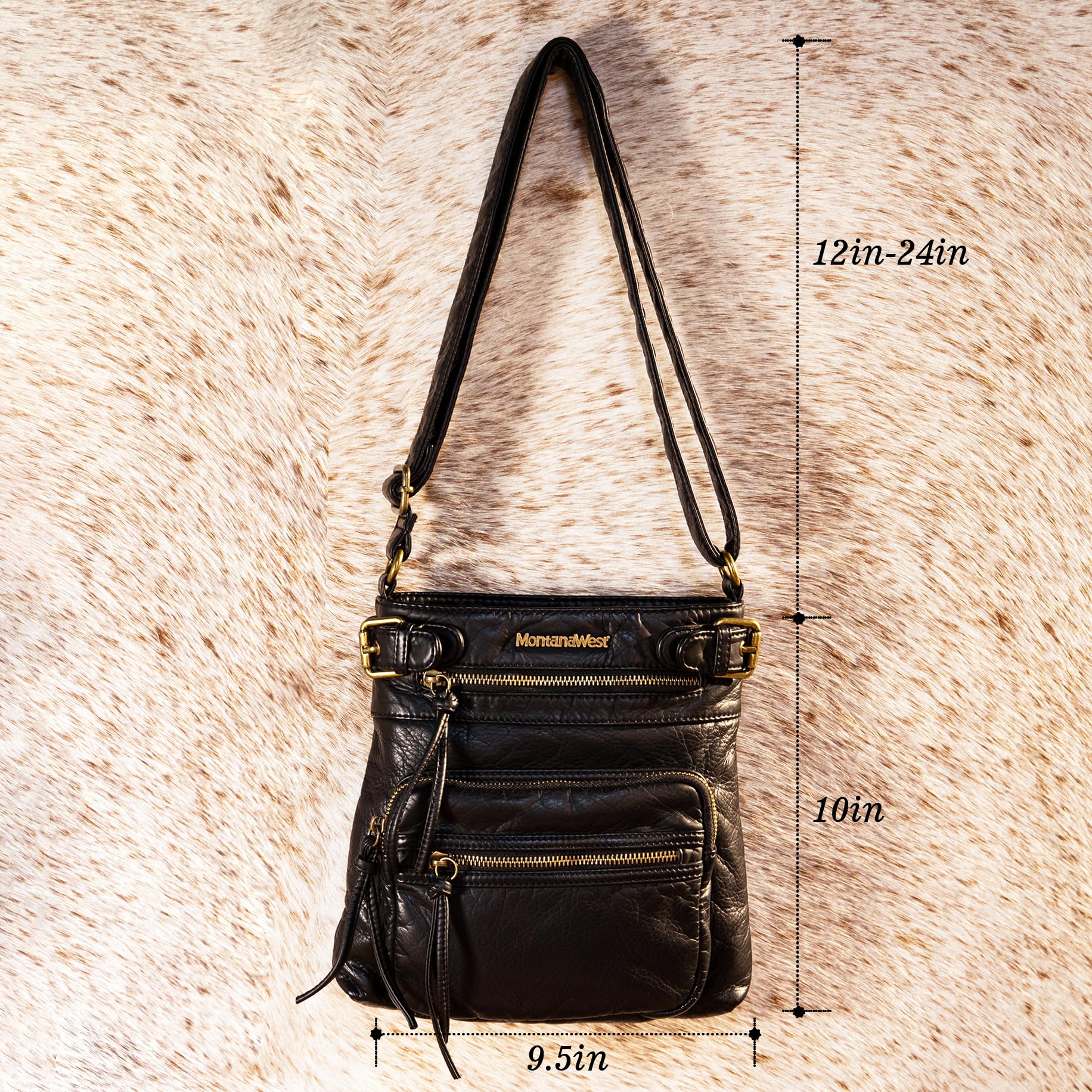 Montana West Crossbody Bag for Women Multi Pocket Shoulder Medium Travel Purses Ultra Soft Washed Leather thumbnail 7