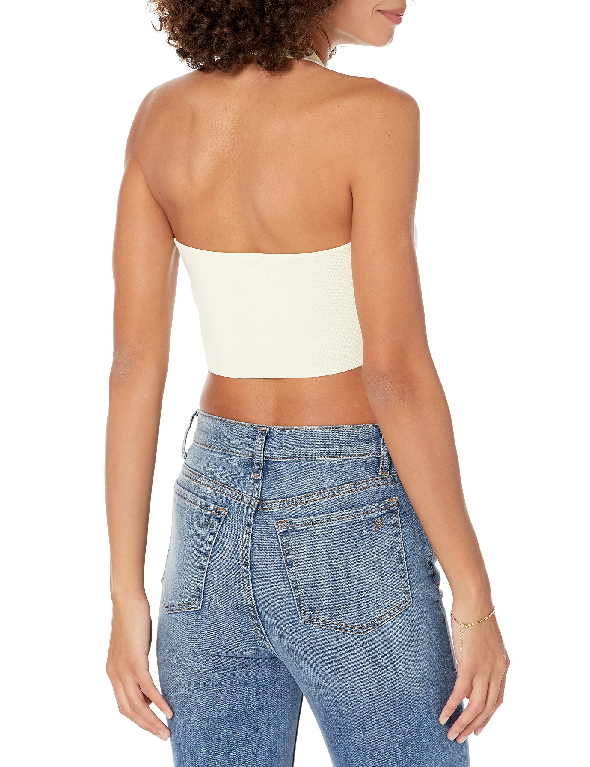 The Drop Women's Greta Fitted Square-Neck Halter Sweater Bralette thumbnail 2