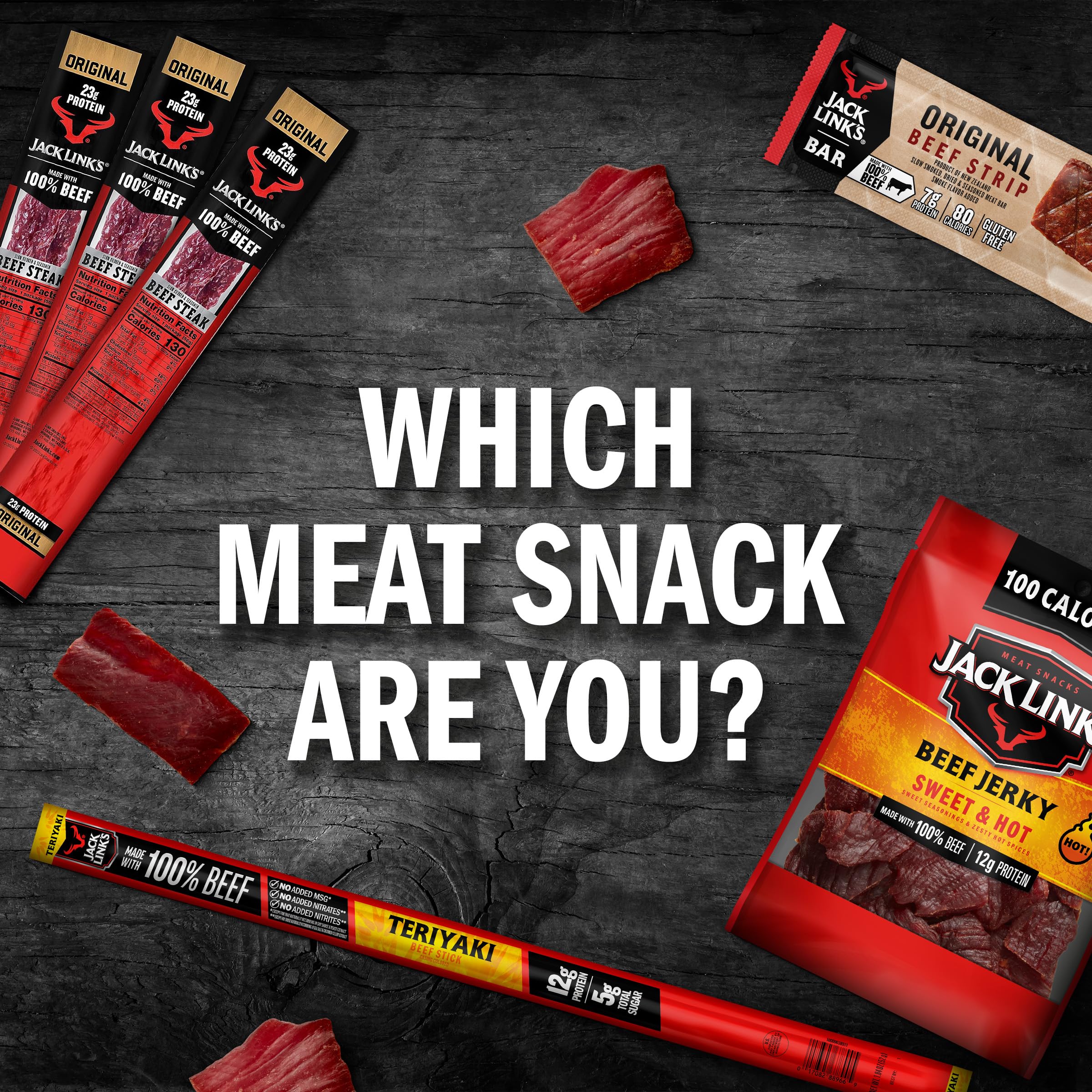 Jack Link's Beef Tender Bites, Teriyaki, Half Pounder Bag - Flavorful Meat Protein Snacks for Lunches, 10g of Protein and 70 Calories per Serving, Made with 100% Beef thumbnail 7