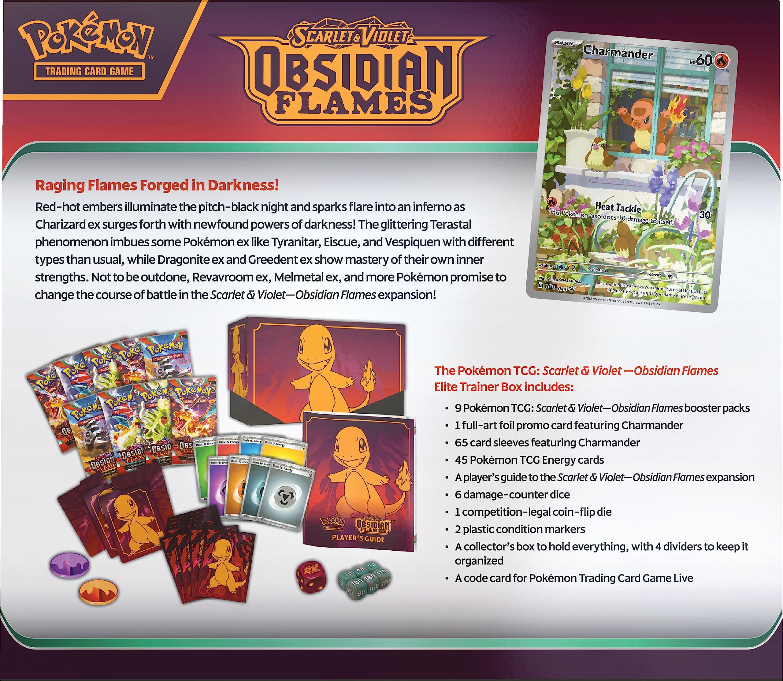 Pokemon Scarlet & Violet 3 Obsidian Flames Elite Trainer Box: Single