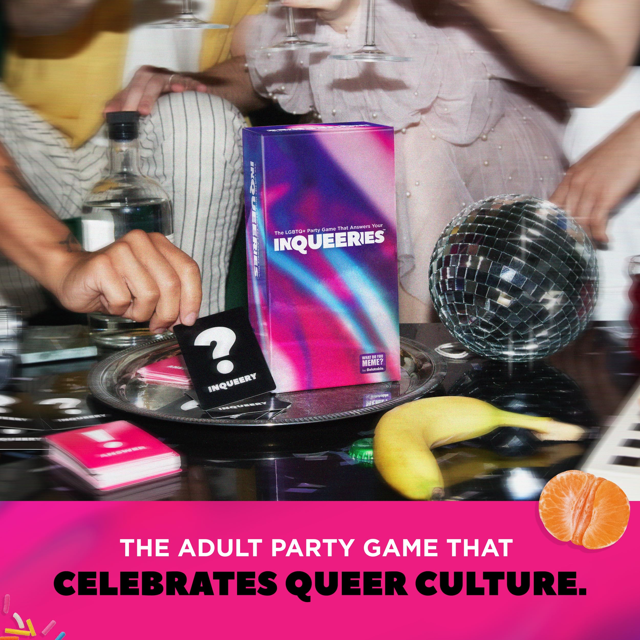 InQueeries By Relatable, Adult Games For Game Night, LGBTQ Games And Card Games For Pride Social Gatherings, Appropriate For Ages 17+, Includes 450 Cards, Holographic Crown, And Instructions: InQueeries By Relatable, Adult Games For Game Night, LGBTQ Games And Card Games For Pride Social Gatherings, Appropriate For Ages 17+, Includes 450 Cards, Holographic Crown, And Instructions