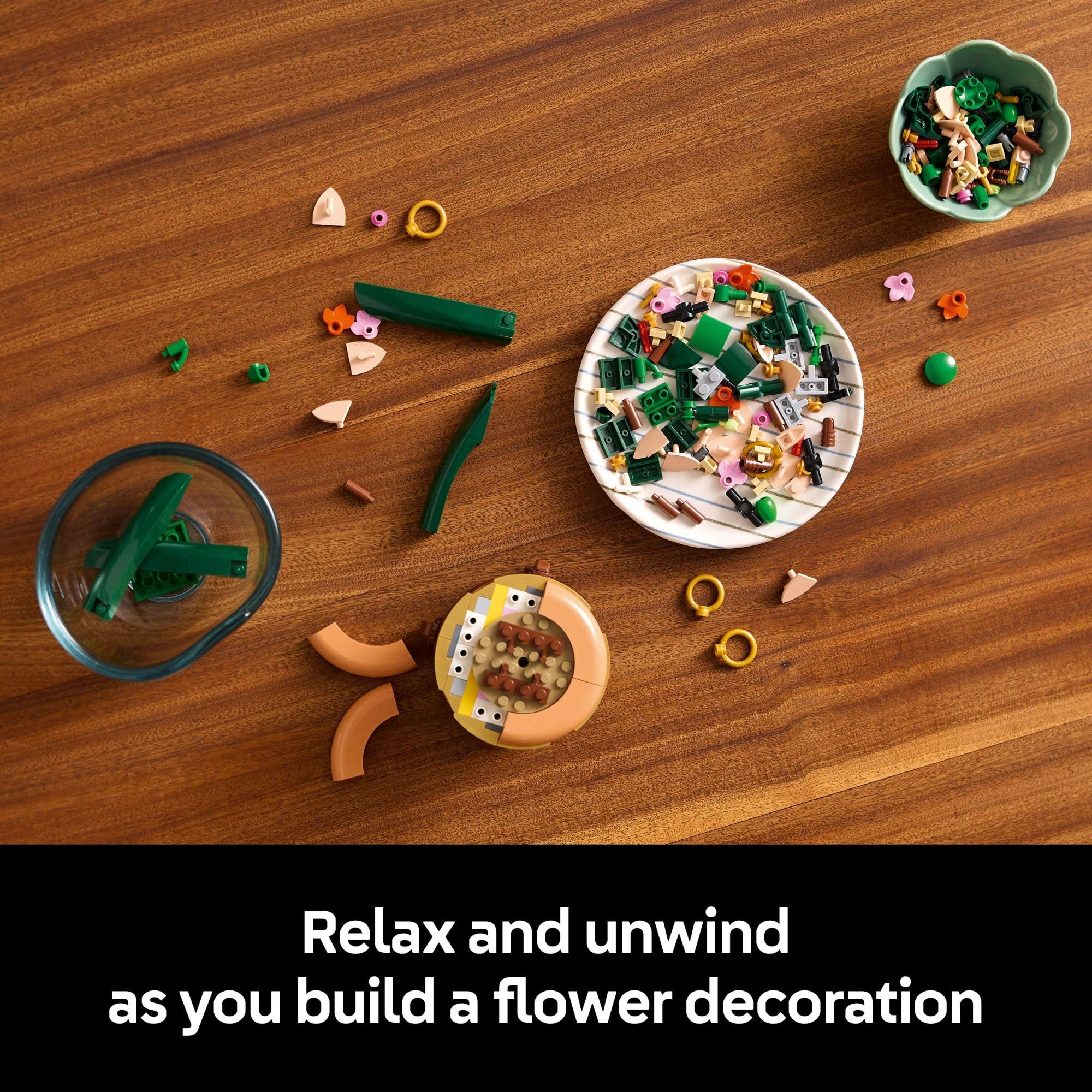 LEGO Botanicals Mini Orchid Building Set - Artificial, Fake Orchid for Home Decor, Adults Ages 18+ - Gift for Birthdays - Indoor Plant Decorations for Table, Desk, Office - 10343