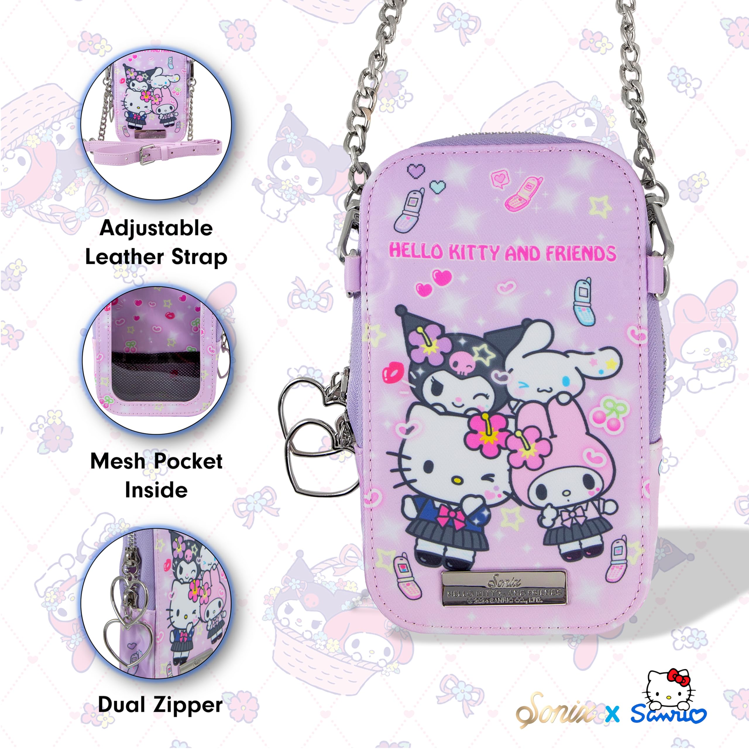 Sonix x Sanrio Phone Pouch - Universal Smartphone Purse and Wallet, Crossbody and Shoulder Bag