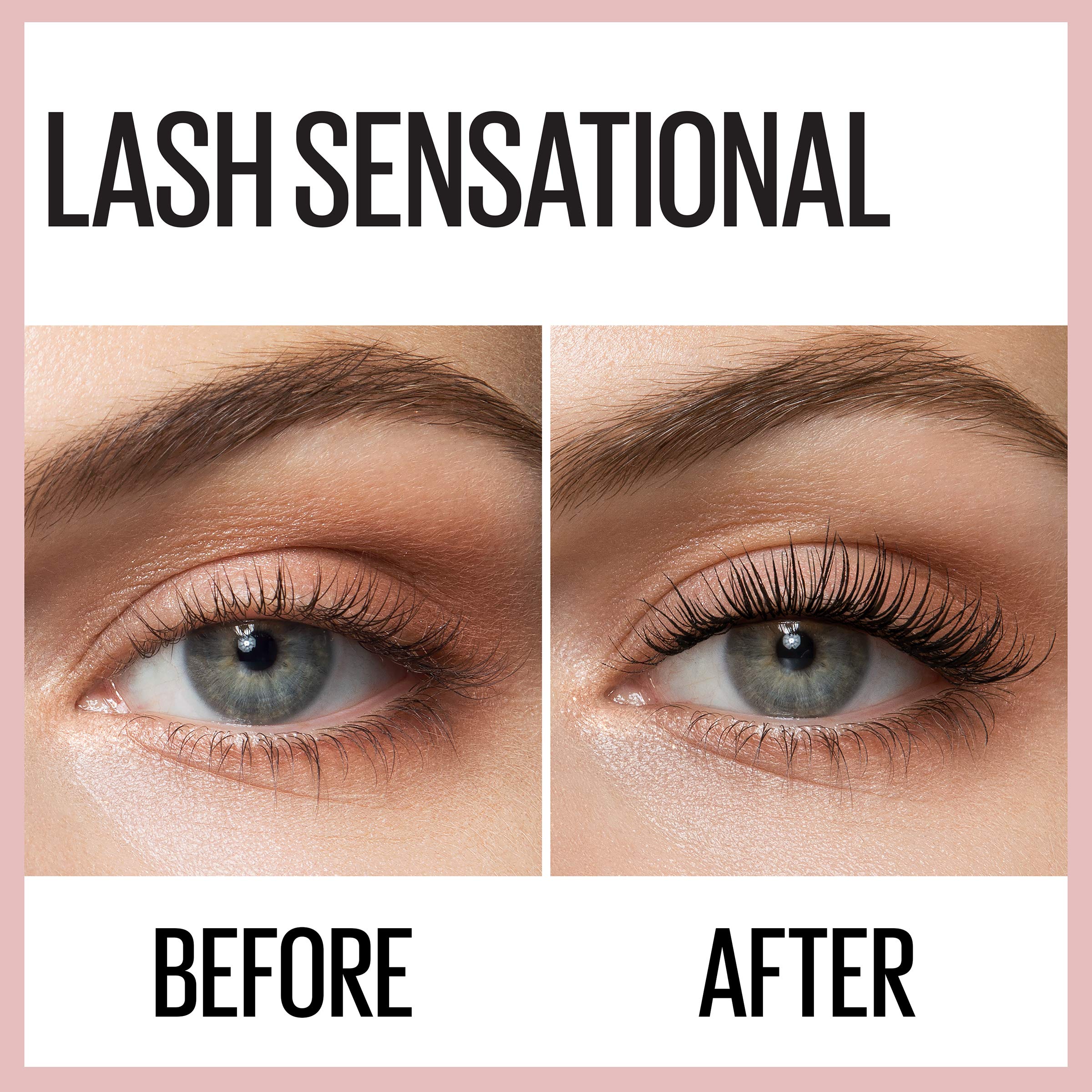 Maybelline Lash Sensational Waterproof Mascara, Lengthening and Volumizing for a Full Fan Effect, Brownish Black, 1 Count thumbnail 4