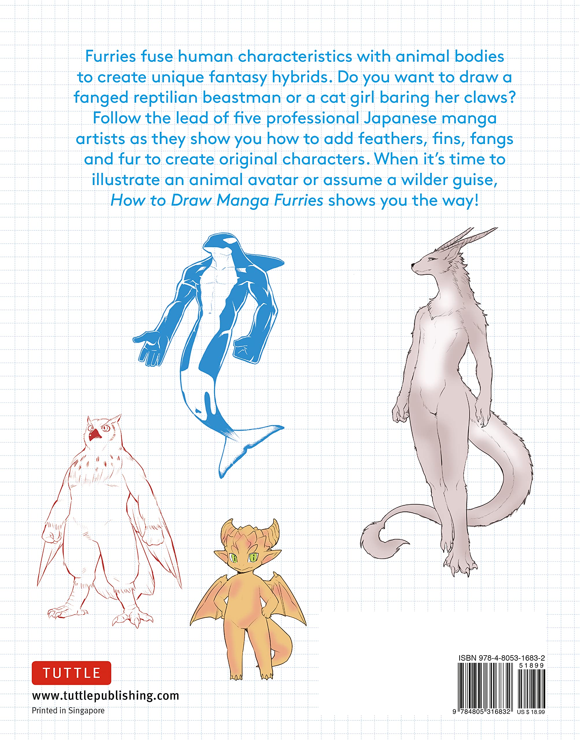 How to Draw Manga Furries: The Complete Guide to Anthropomorphic Fantasy Characters (750 illustrations)