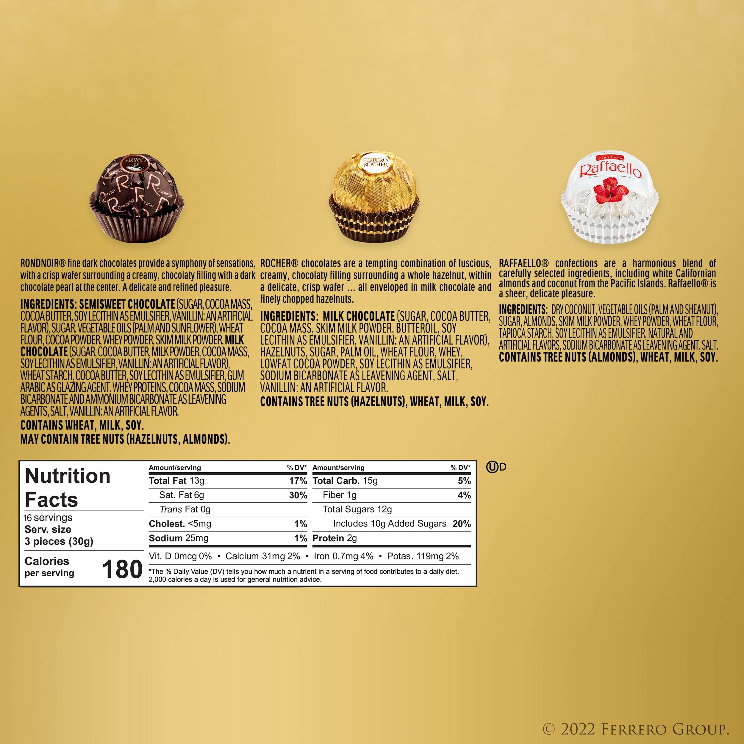 Ferrero Collection, 24 Count, Premium Gourmet Assorted Hazelnut Milk Chocolate, Dark Chocolate and Coconut, Mother's Day Gift, 9.1 oz - Image 2