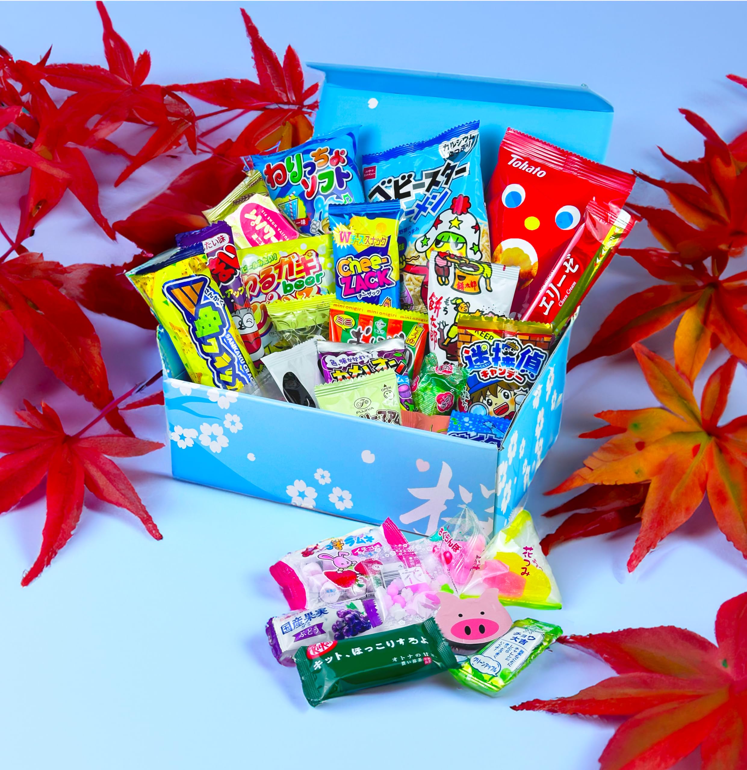 Japanese Snacks & Candy Dagashi with English Pamphlet 30 Pieces Custom Gift Set ()