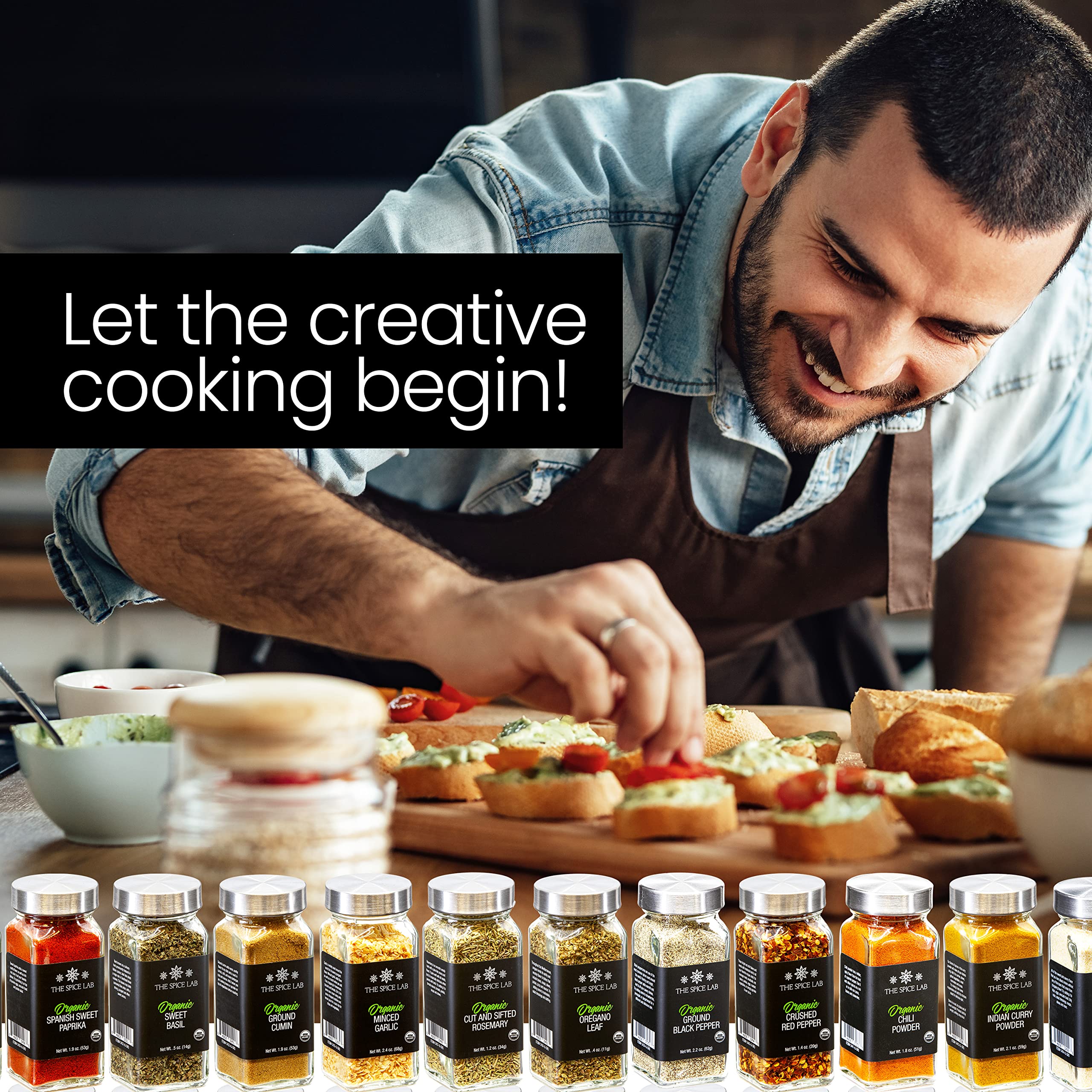 The Spice Lab Complete Spices and Seasonings Set (30 Pack): 1.9 Ounce (Pack of 18)
