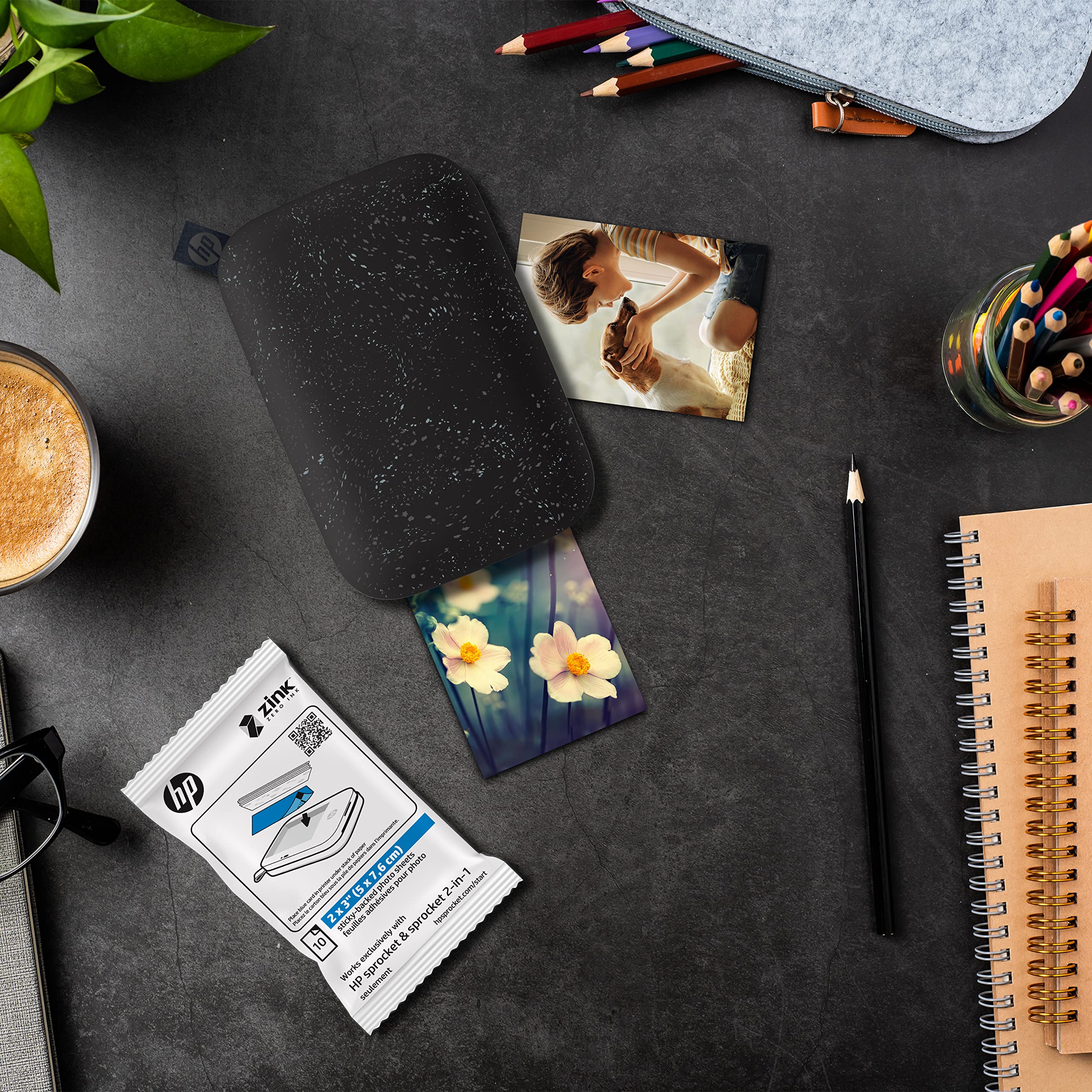 HP Sprocket 2x3" Premium Zink Sticky Back Photo Paper (50 Sheets) Compatible with HP Sprocket Photo Printers: 50 Pack Photo Paper