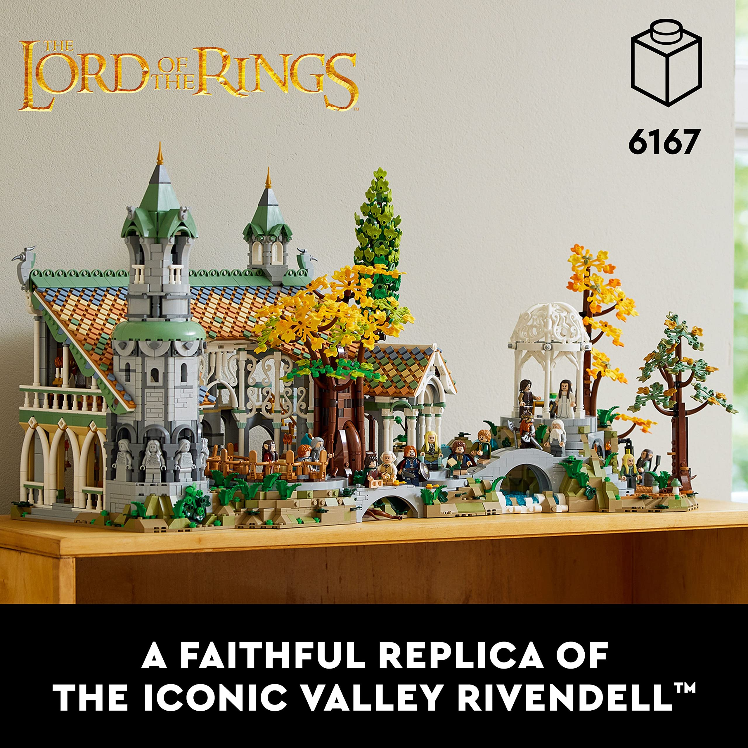 LEGO Icons The Lord of The Rings: Rivendell Building Set - 3D Puzzles for Adults, Ages 18+ - LOTR Bedroom or Home Decor - Gift for Fathers Day - Craft Kit for Fans - 10316: LEGO Icons The Lord of The Rings: Rivendell Building Set - 3D Puzzles for Adults, Ages 18+ - LOTR Bedroom or Home Decor - Gift for Fathers Day - Craft Kit for Fans - 10316