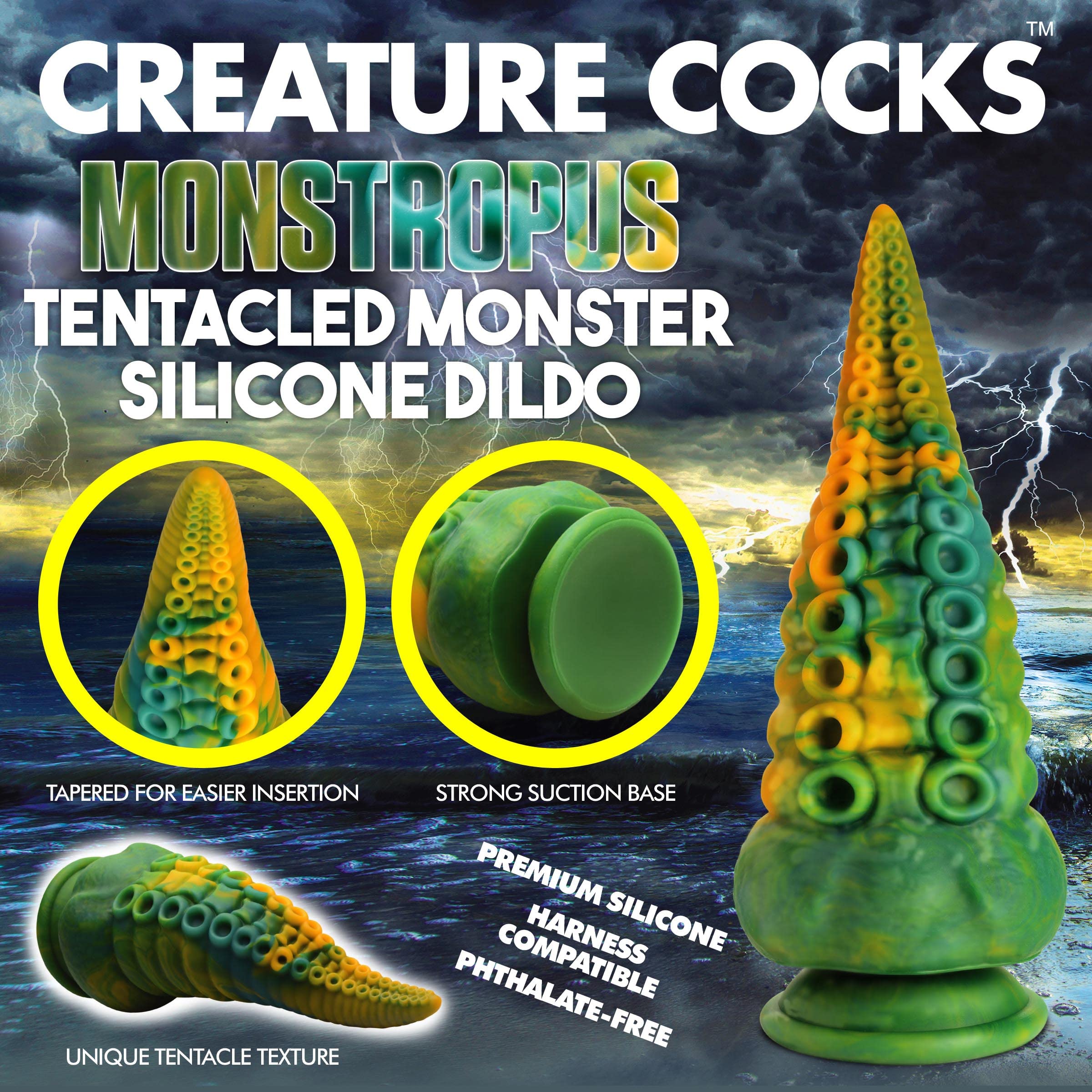 CREATURE COCKS Monstropus Tentacled Monster Silicone Dildo: CREATURE COCKS Monstropus Tentacled Monster Silicone Dildo