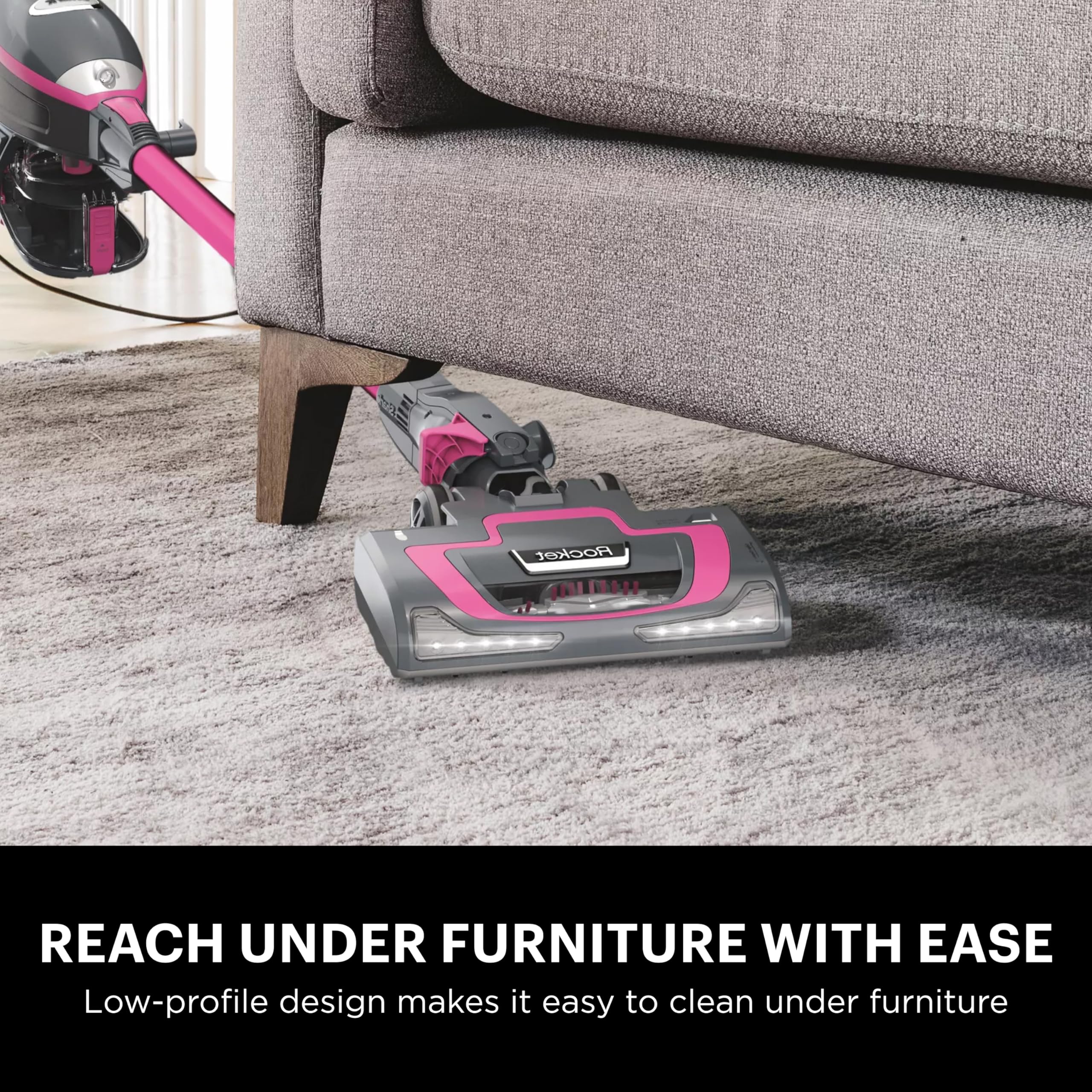 Shark HV371  DLX Corded Stick, Removable Hand Vacuum, Advanced Swivel Steering, XL Cup, Crevice Tool, Upholstery Tool & Anti-Allergen Dust Brush, Fuchsia, Capacity: Rocket Pro