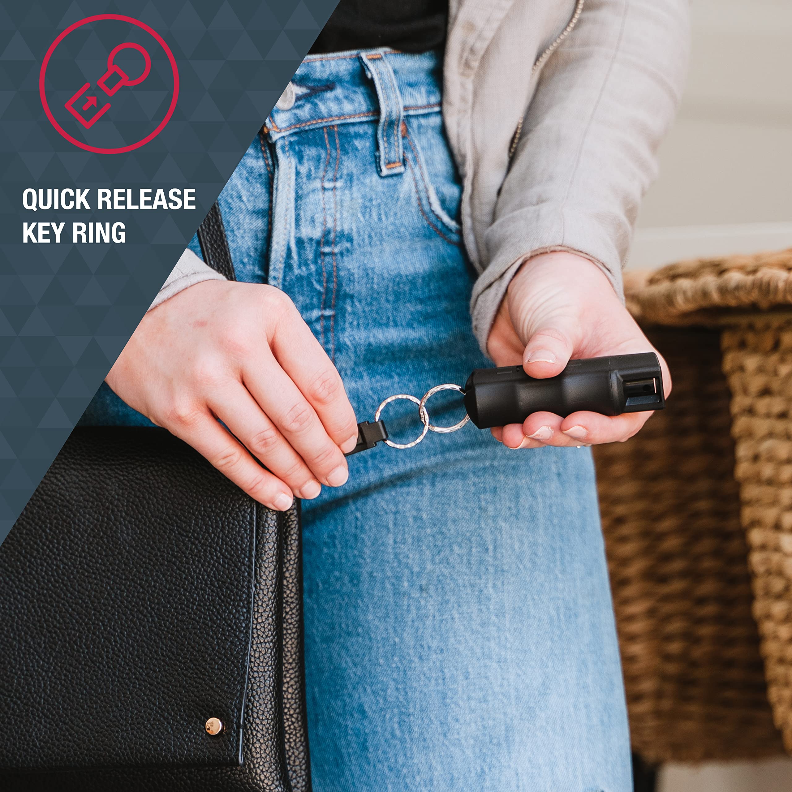 SABRE Personal Safety Kit with Pepper Spray and 2-in-1 Personal Alarm with LED Light, 0.54 fl oz, 25 Bursts,130dB Alarm, Audible Up to 1,250 Feet thumbnail 5