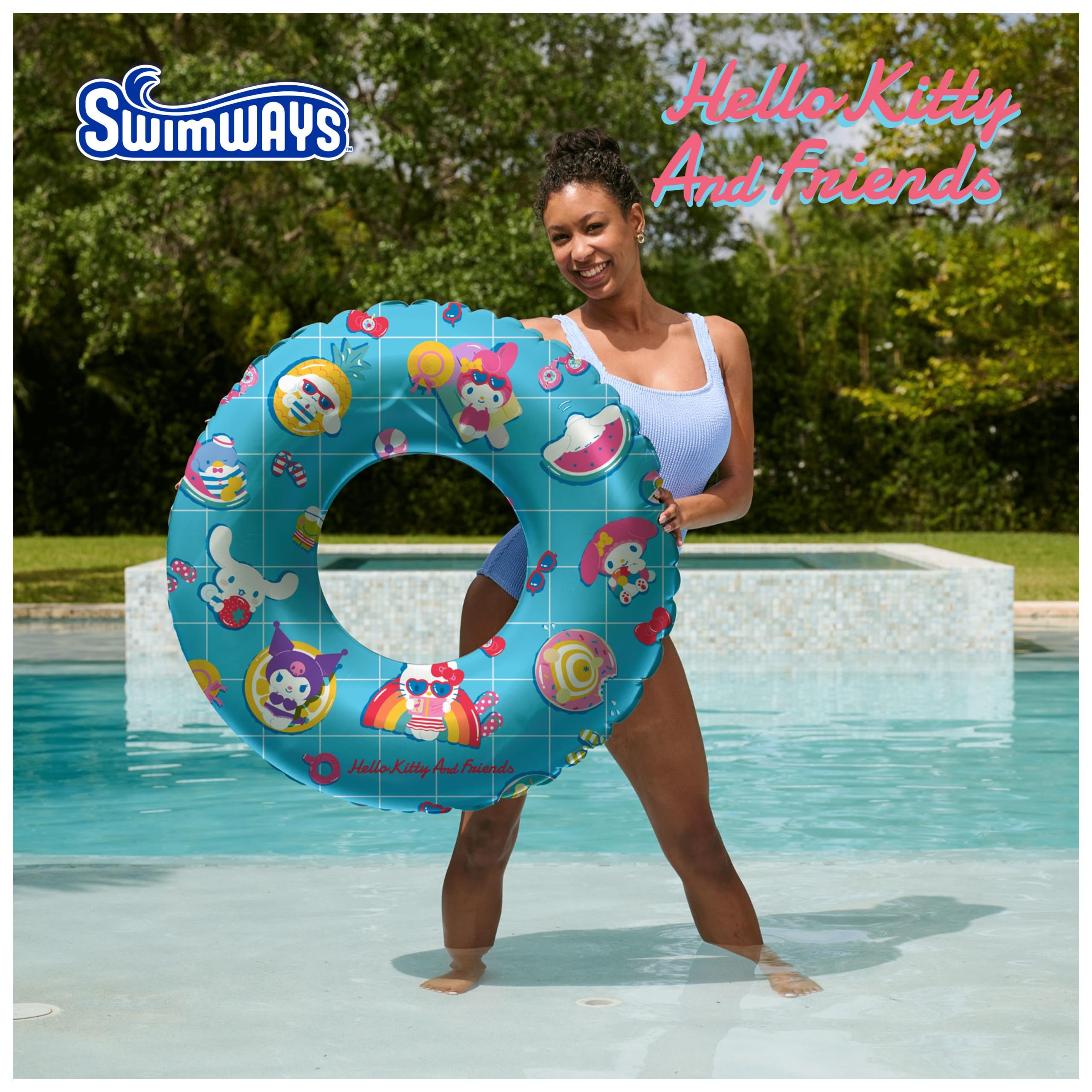 Swimways Hello Kitty Pool Float, Inflatable Pool Floats & Kids Pool Toys, Swimming Pool Accessories & Beach Essentials for Teens Aged 14 & Up thumbnail 2