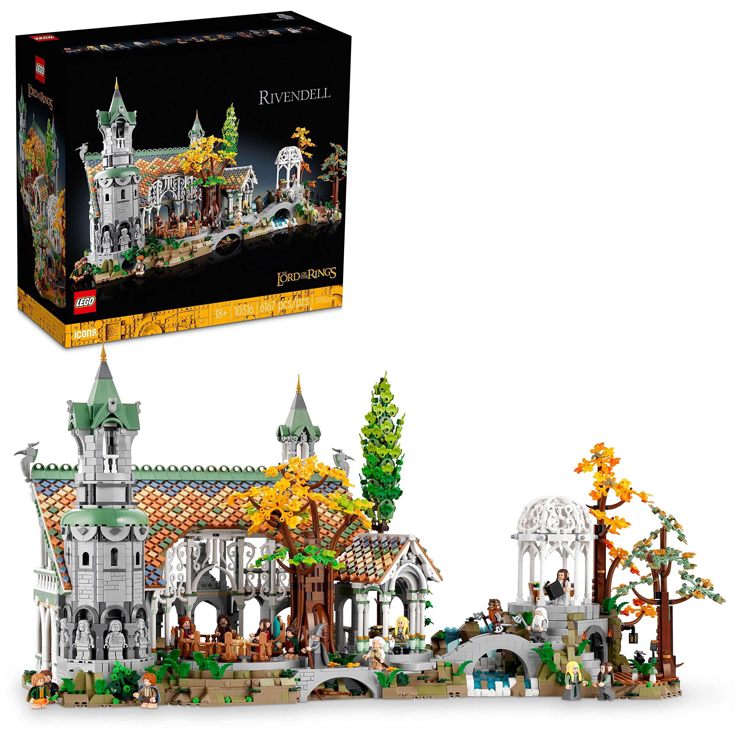 LEGO Icons The Lord of The Rings: Rivendell Building Set - 3D Puzzles for Adults, Ages 18+ - LOTR Bedroom or Home Decor - Gift for Fathers Day - Craft Kit for Fans - 10316: LEGO Icons The Lord of The Rings: Rivendell Building Set - 3D Puzzles for Adults, Ages 18+ - LOTR Bedroom or Home Decor - Gift for Fathers Day - Craft Kit for Fans - 10316